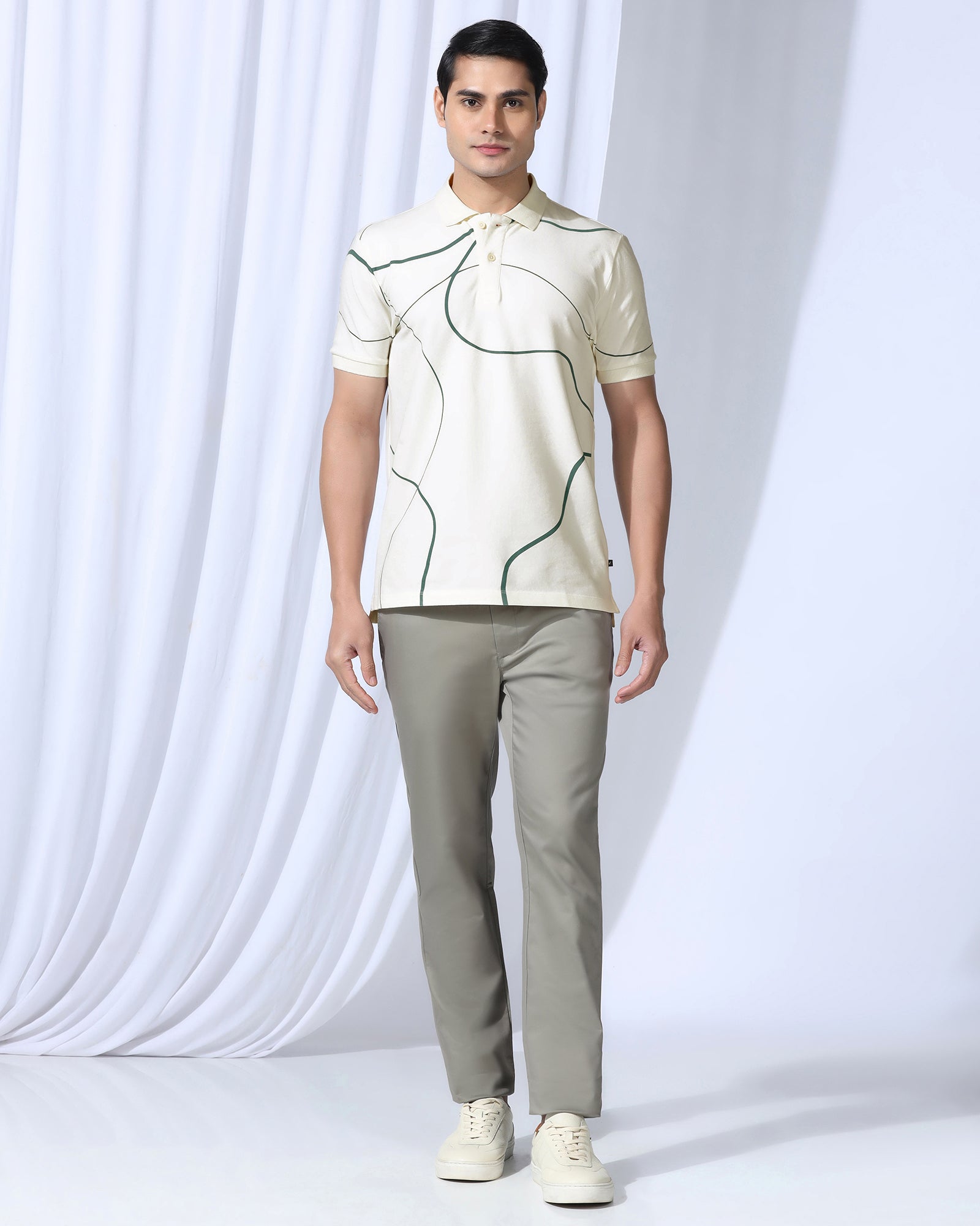 Polo Off White Printed T-Shirt - Fins