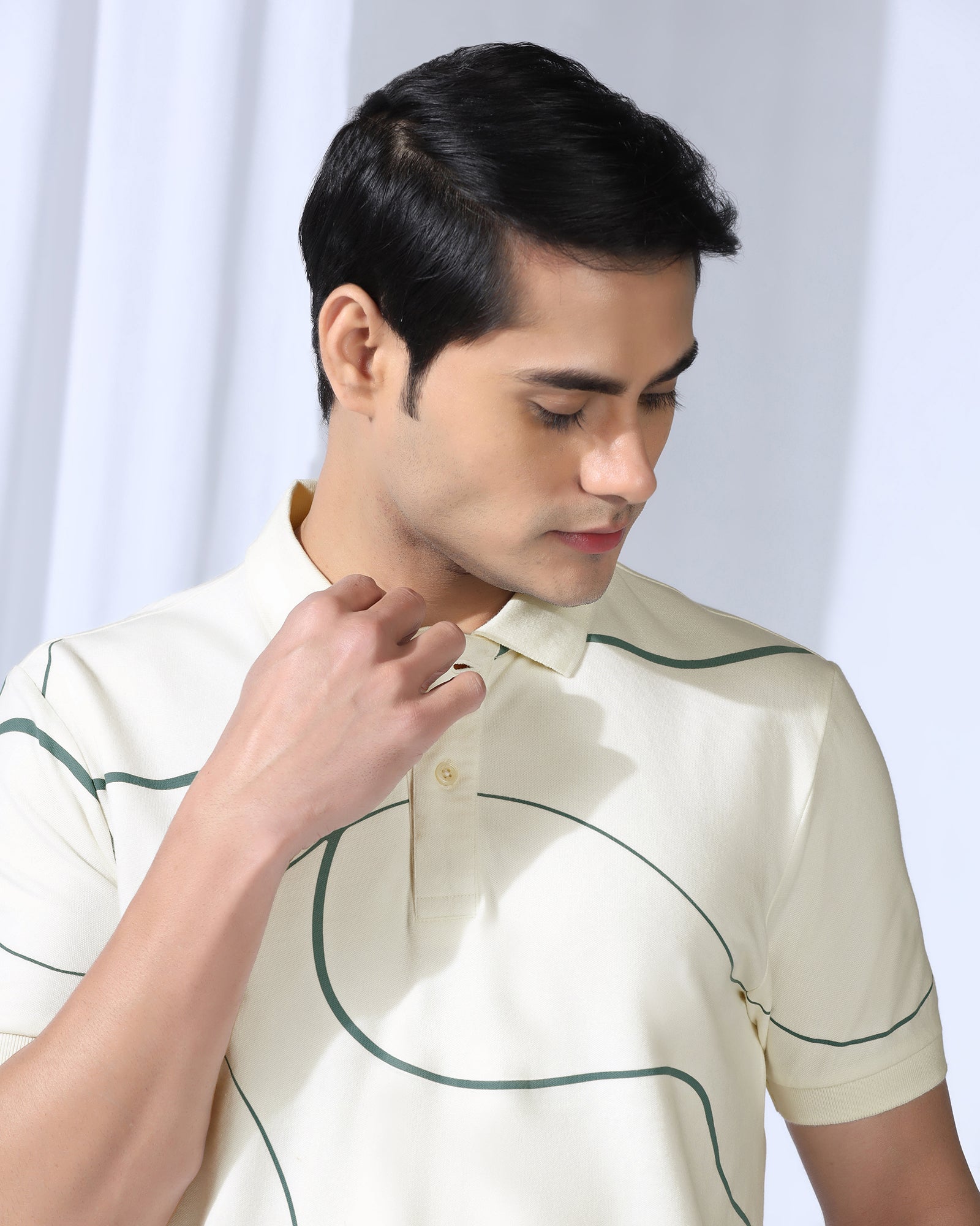 Polo Off White Printed T-Shirt - Fins