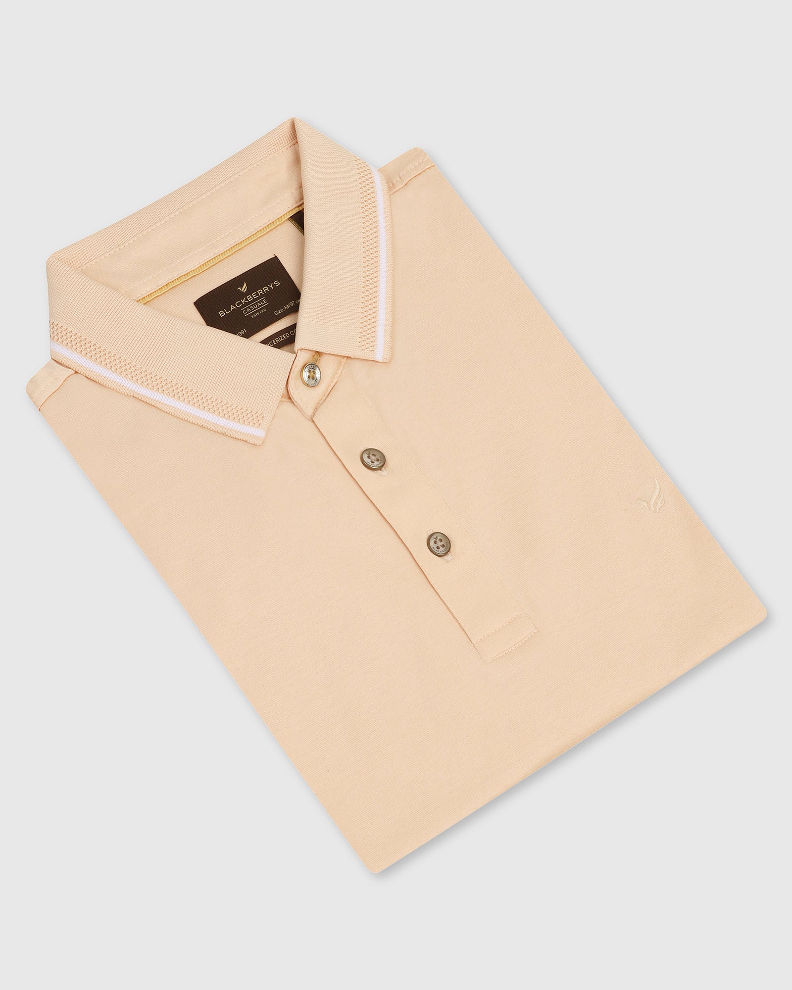 Polo Peach Solid T-Shirt - Orion