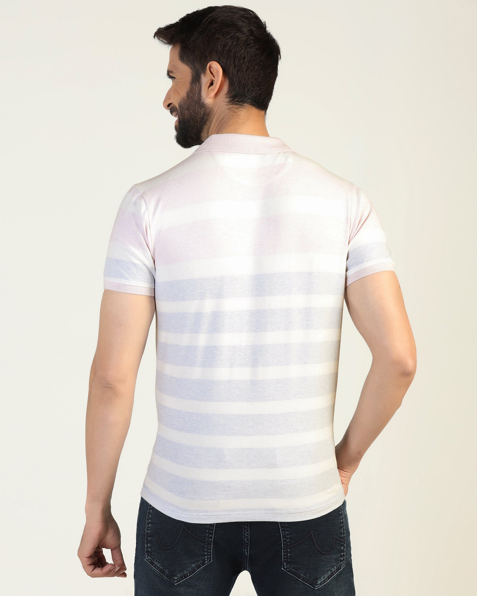 Polo Pink Stripe T-Shirt - Scorpius