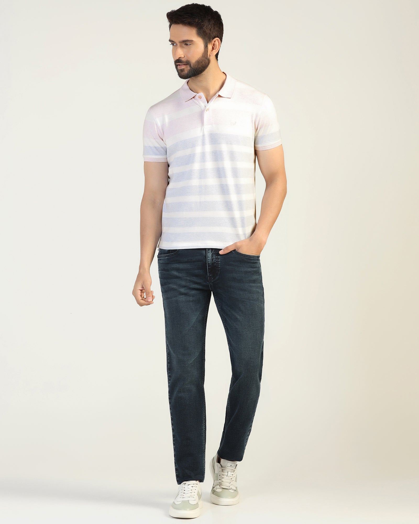 Polo Pink Stripe T-Shirt - Scorpius