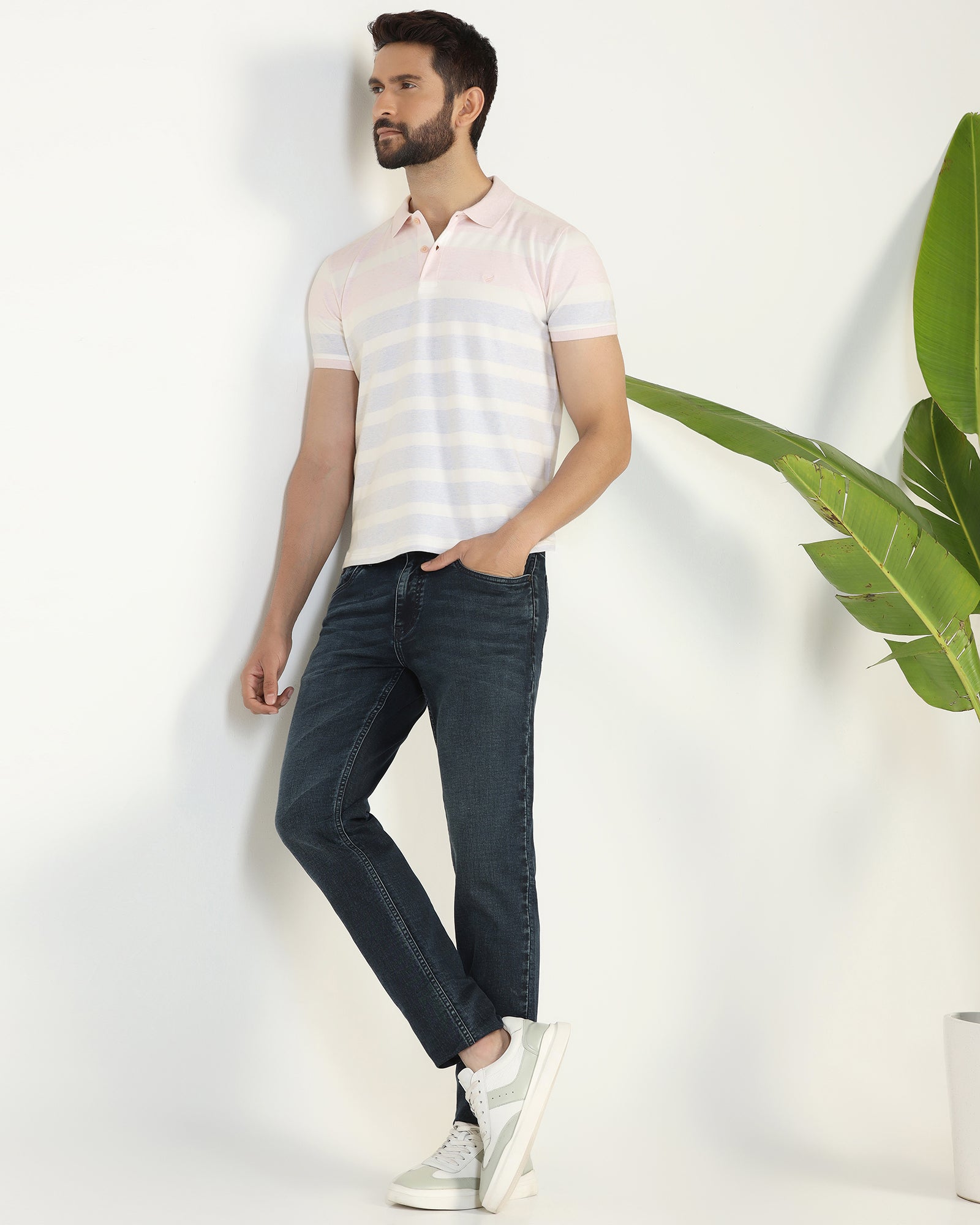 Polo Pink Stripe T-Shirt - Scorpius