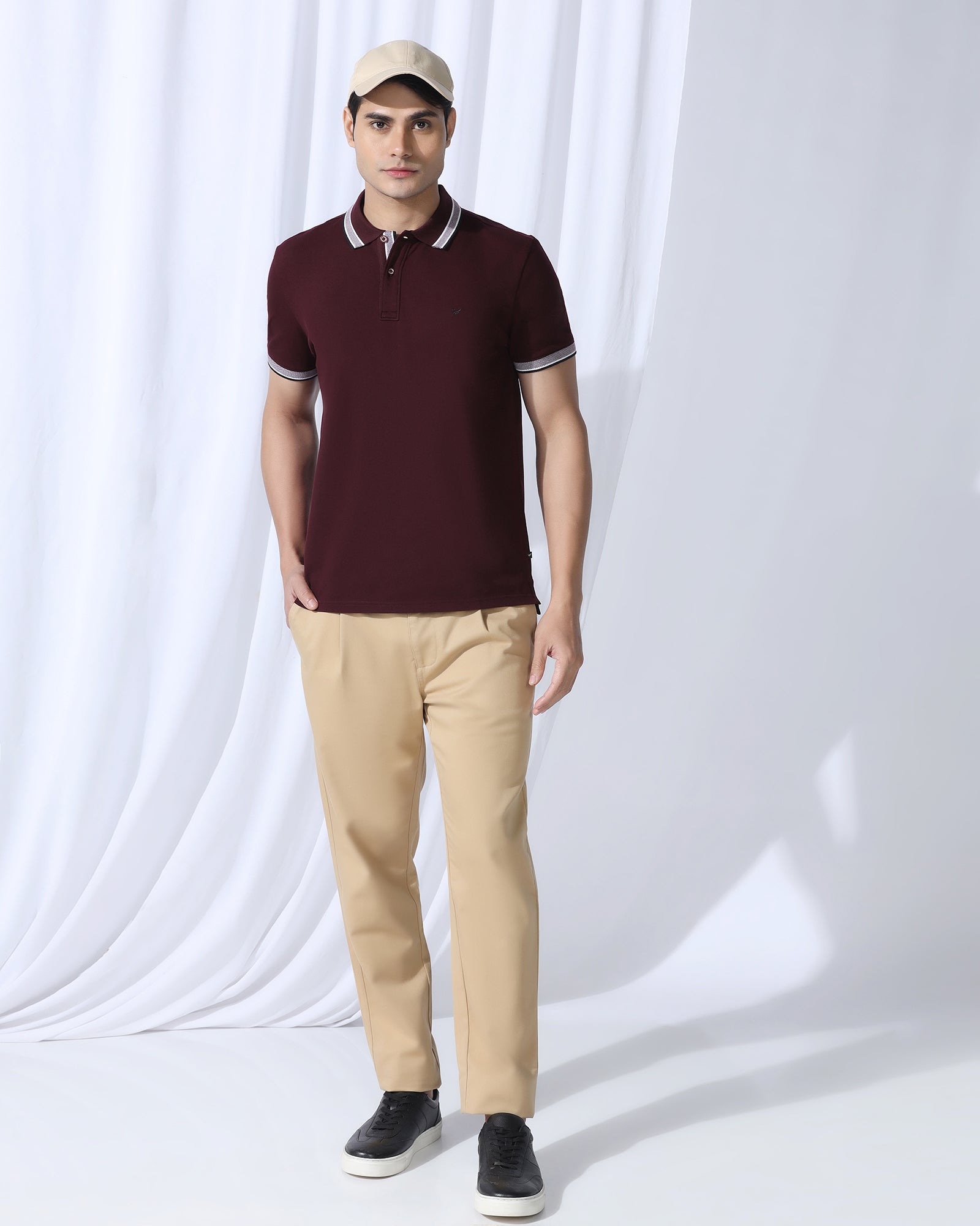 Polo Wine Solid T-Shirt - Taurus