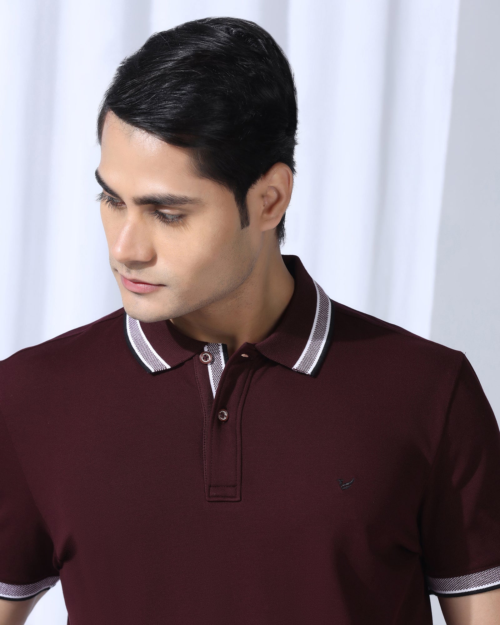 Polo Wine Solid T-Shirt - Taurus