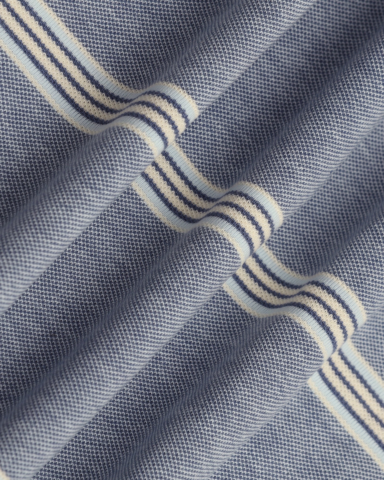 Polo Aster Blue Stripe T-Shirt - Cape