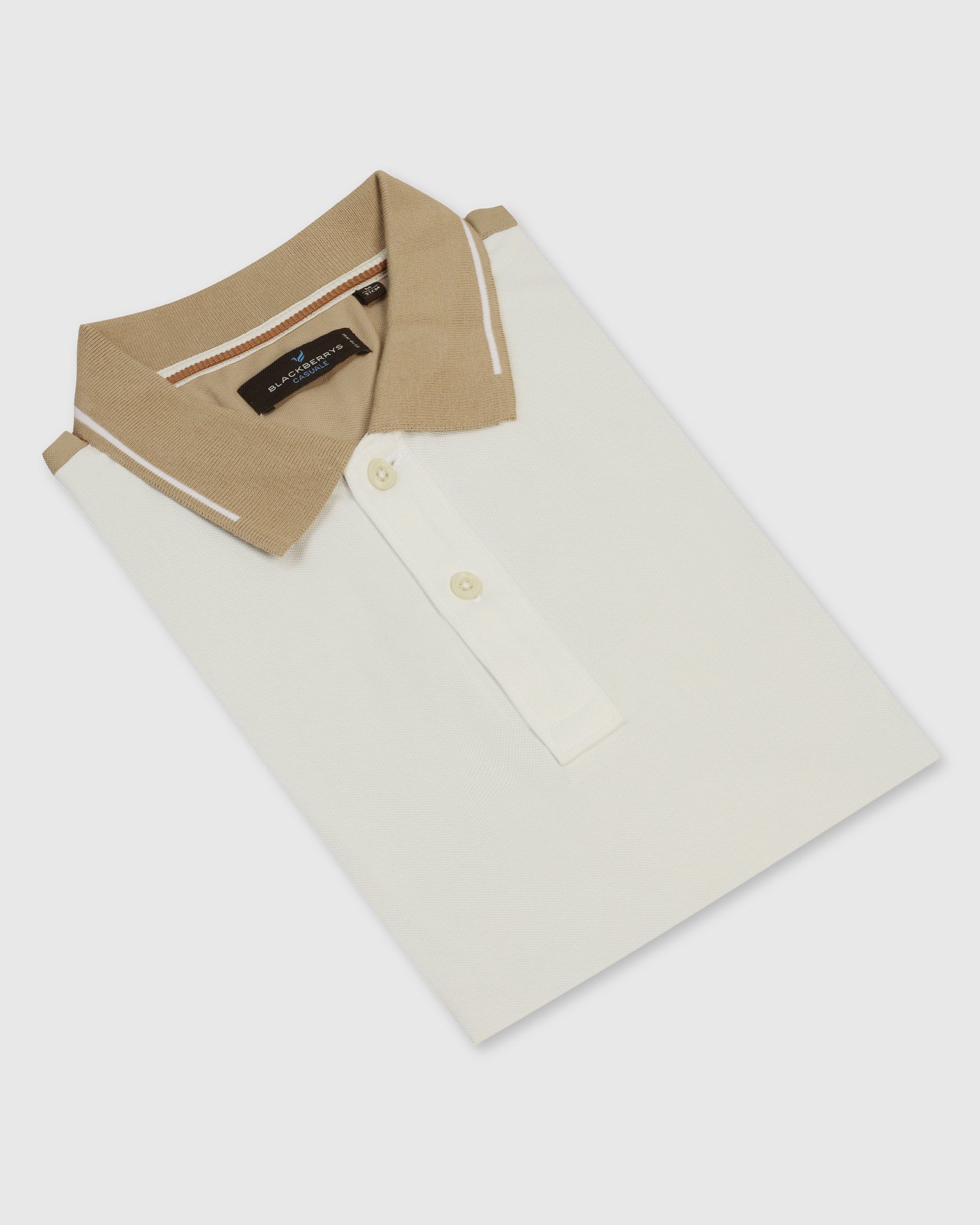 Polo Beige Solid T-Shirt - Mike
