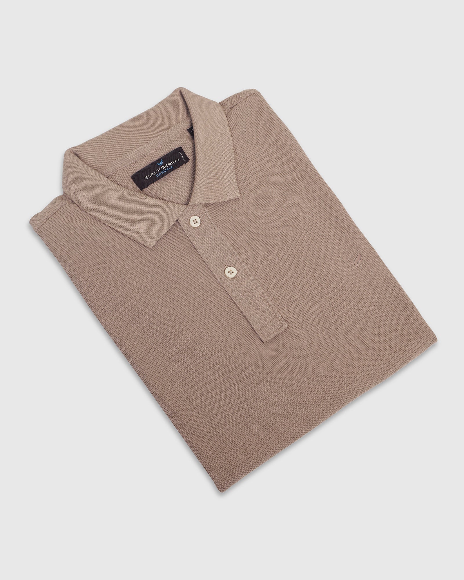 Polo Beige Textured T-Shirt - Kailen