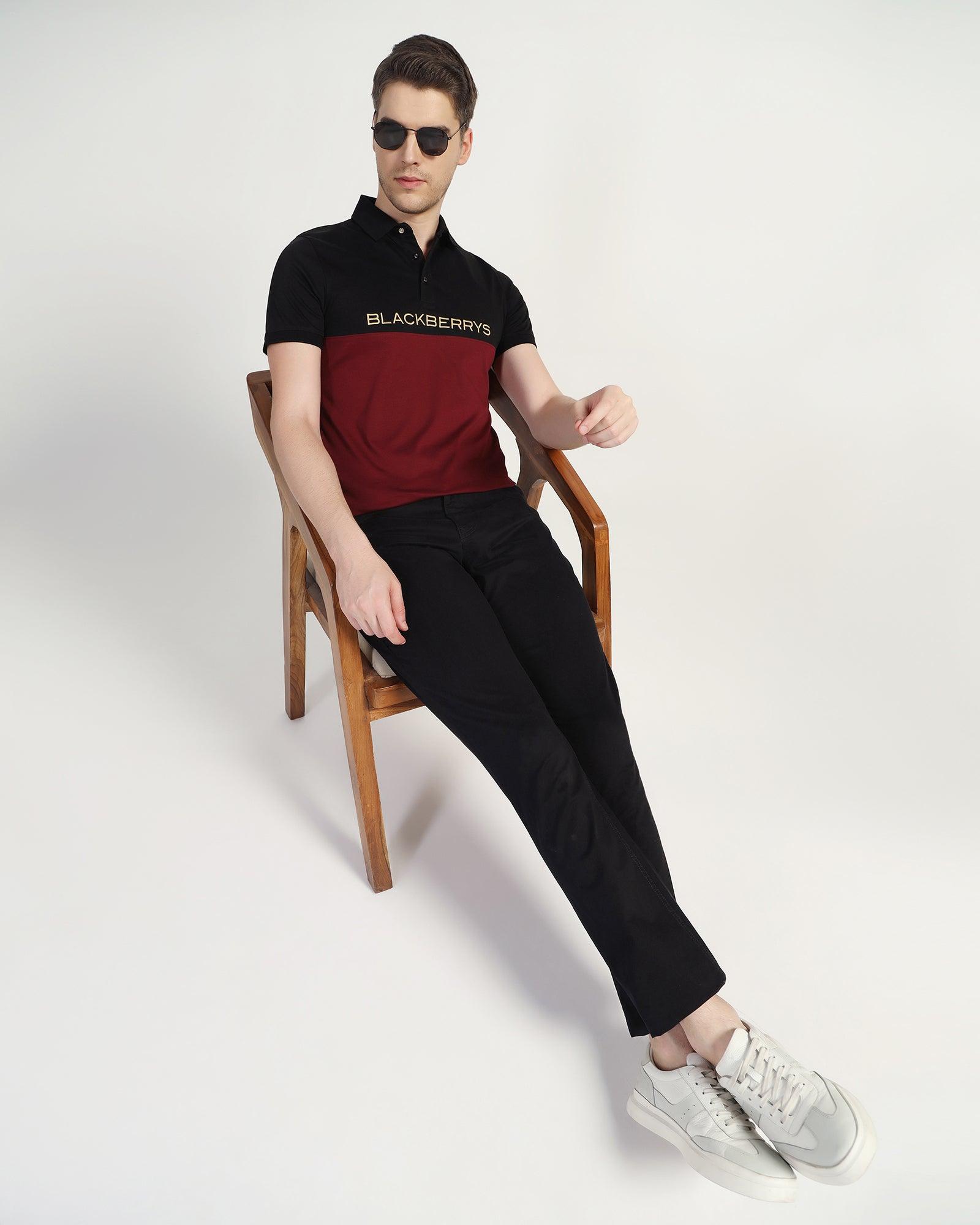 Polo Biking Red Solid T-Shirt - Star - Blackberrys