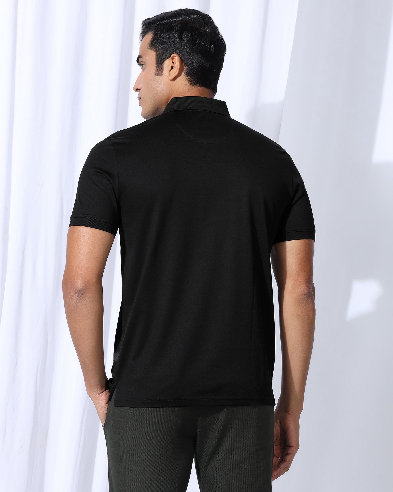 Polo Black Printed T-Shirt - Saddy