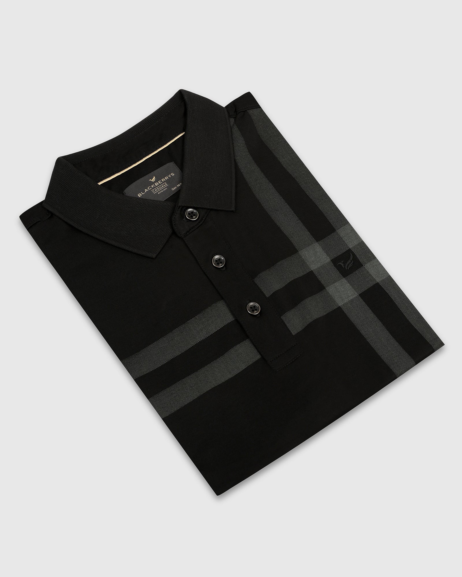 Polo Black Printed T-Shirt - Saddy