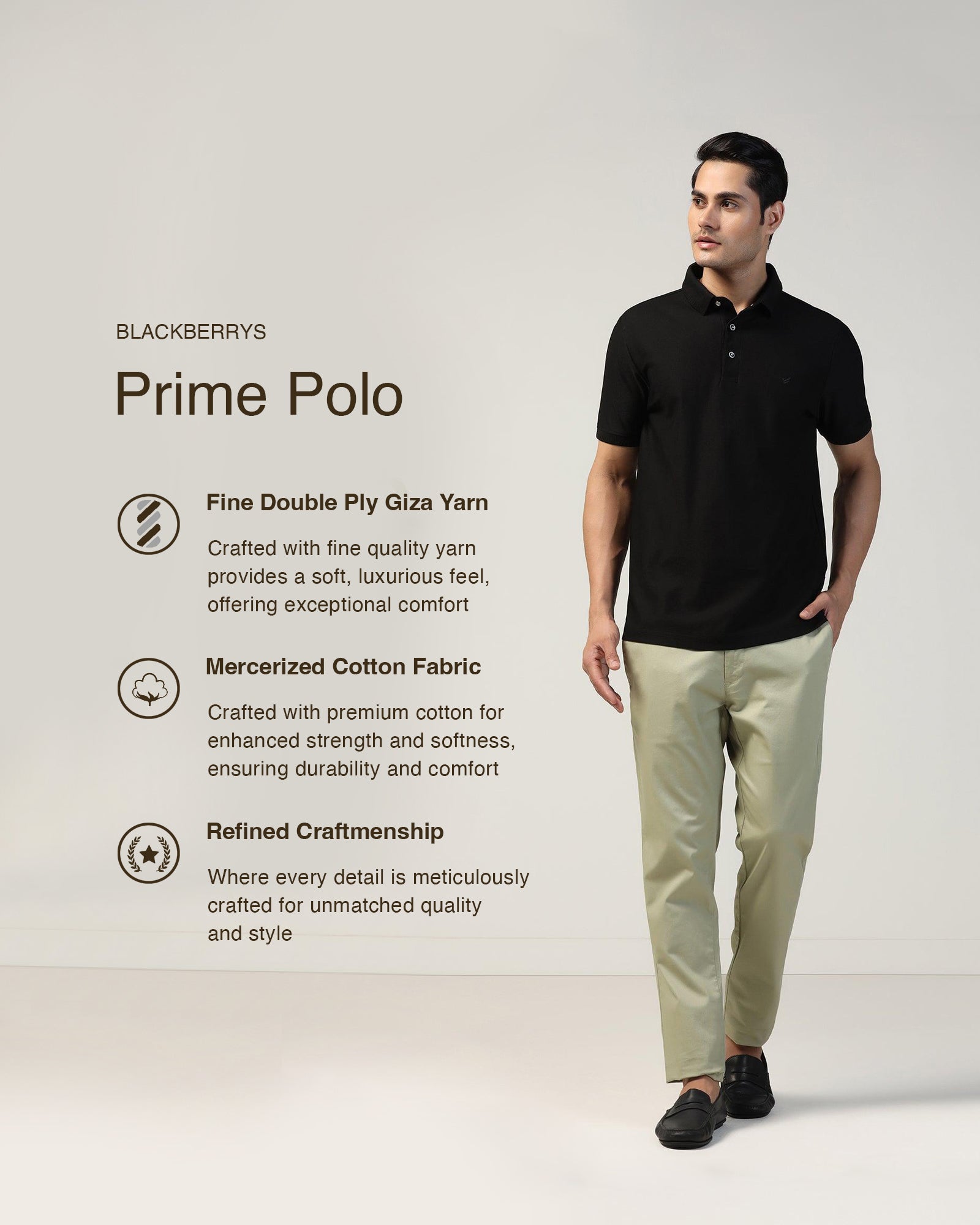 Polo Black Structure T-Shirt - Bingo