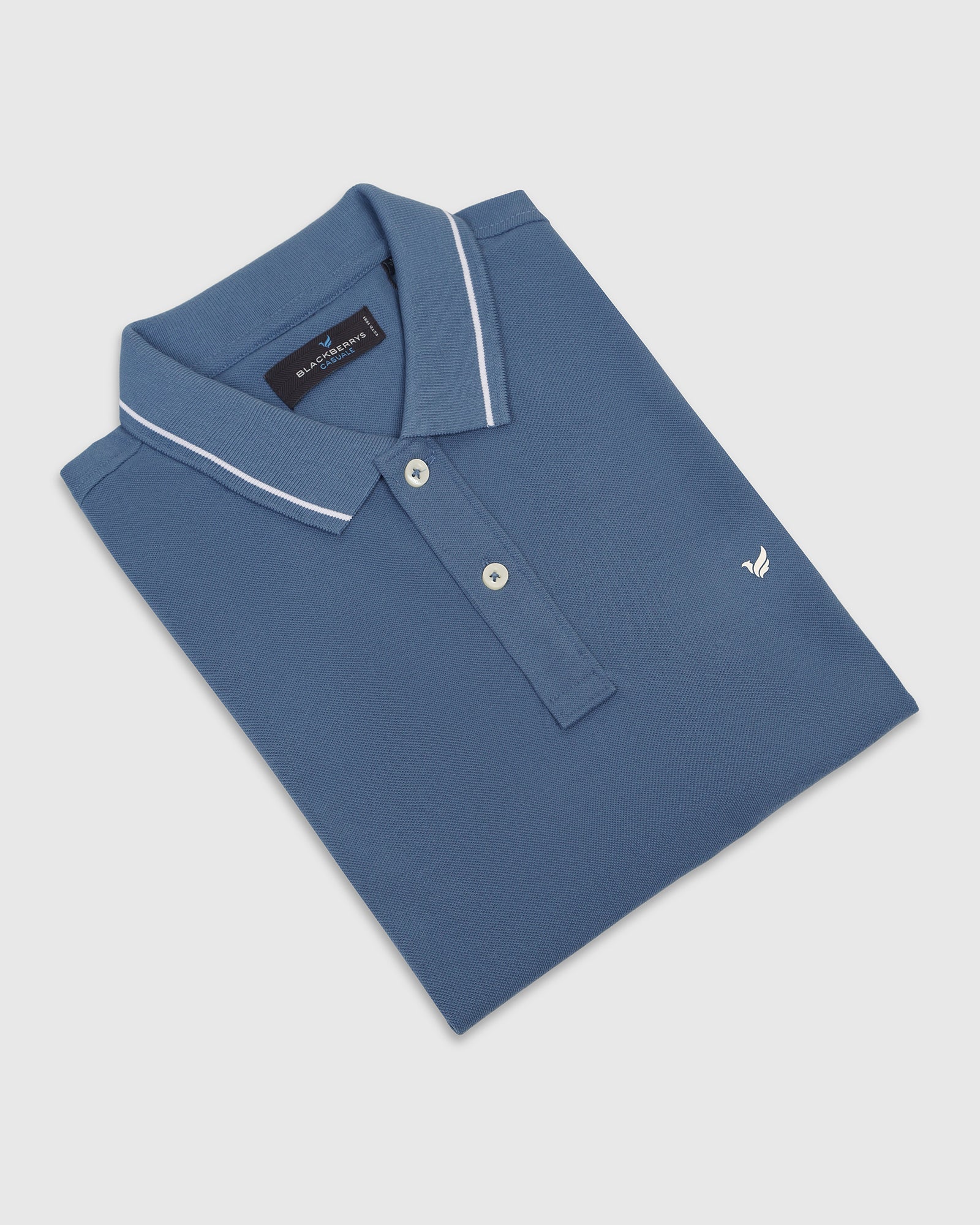 Polo Blue Topaz Solid T-Shirt - Elara