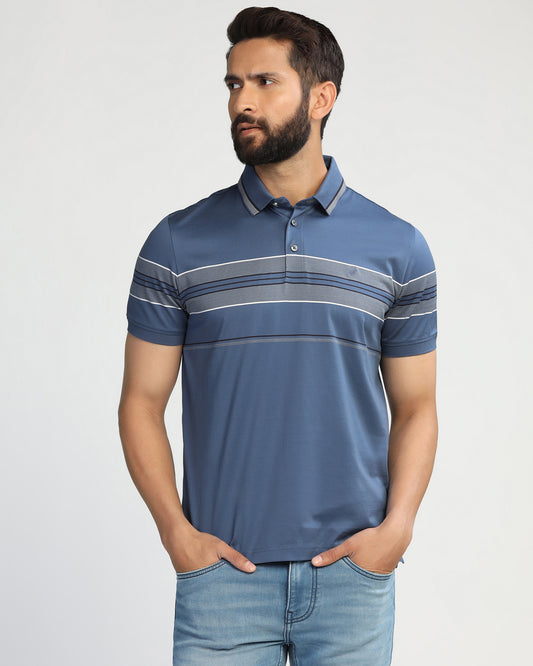 Polo Blue Topaz Stripe T-Shirt - Cetus