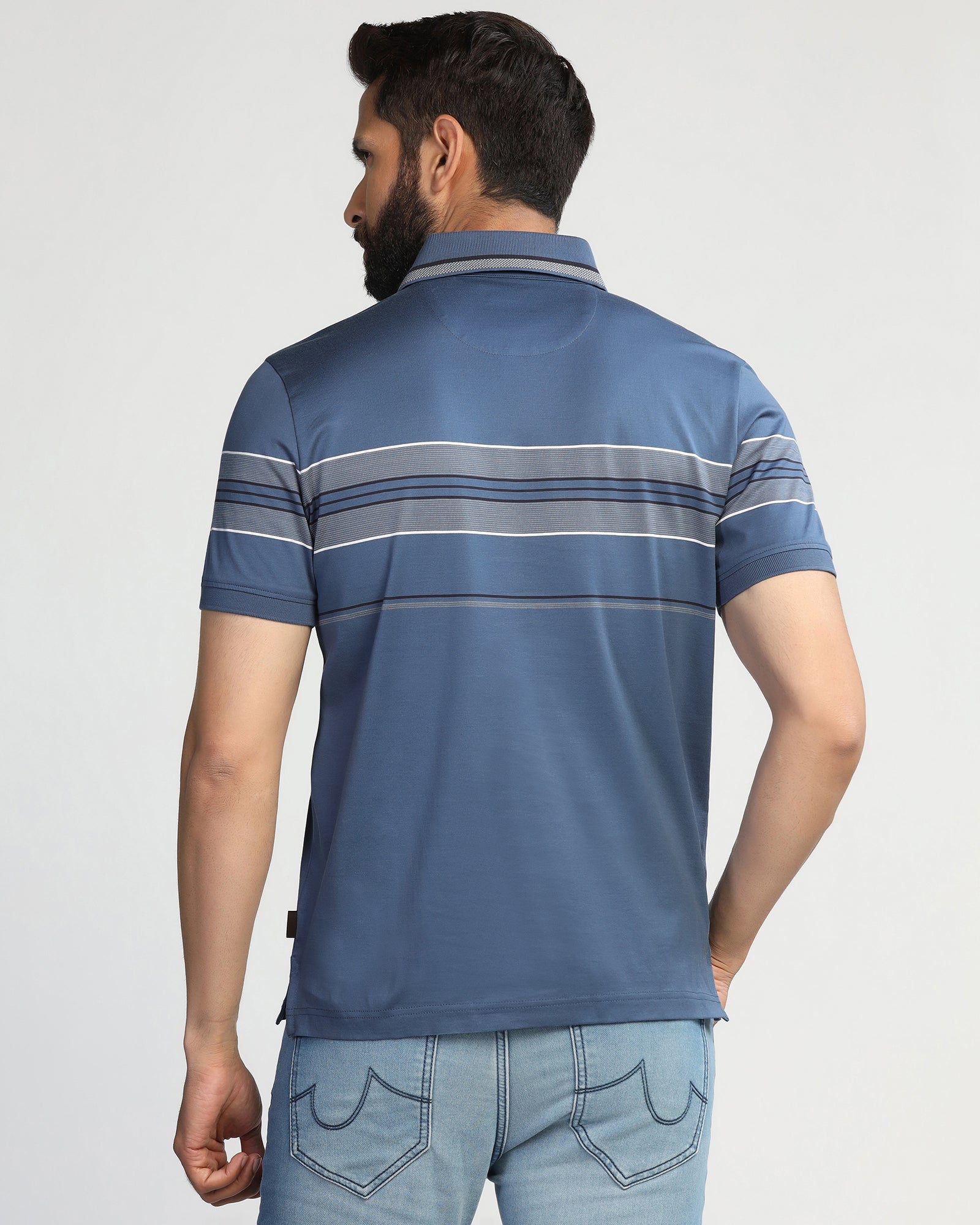 Polo Blue Topaz Stripe T-Shirt - Cetus