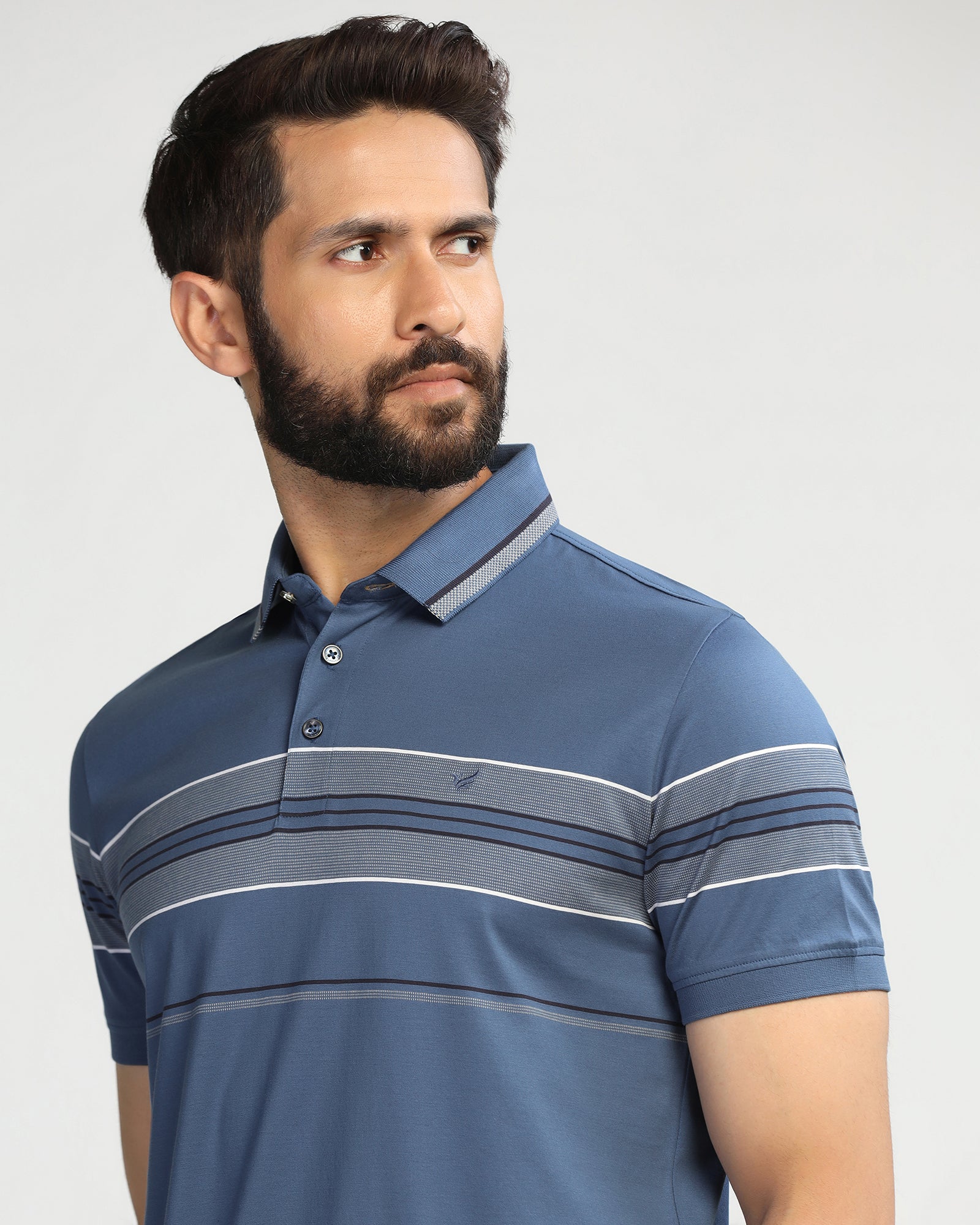 Polo Blue Topaz Stripe T-Shirt - Cetus