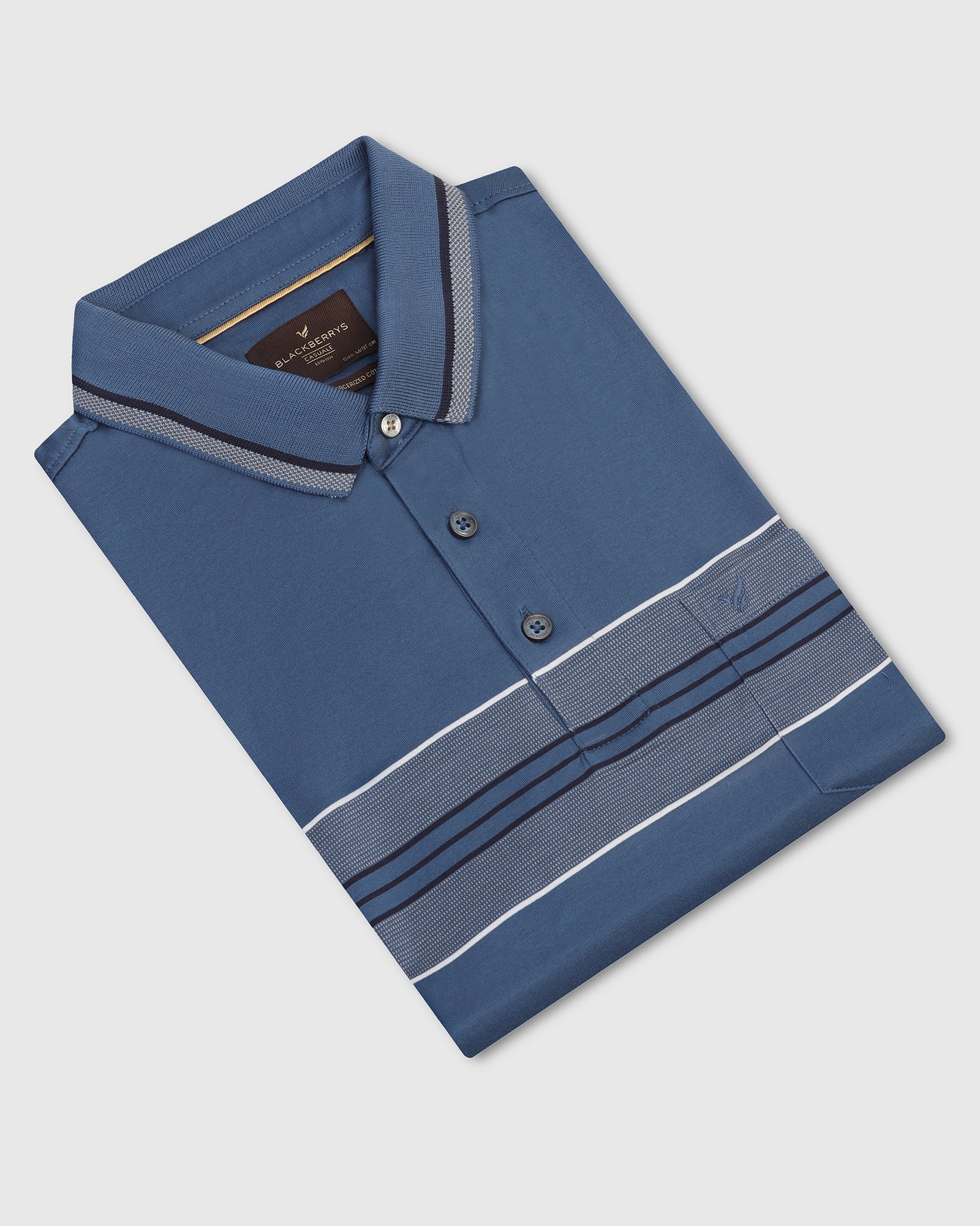 Polo Blue Topaz Stripe T-Shirt - Cetus