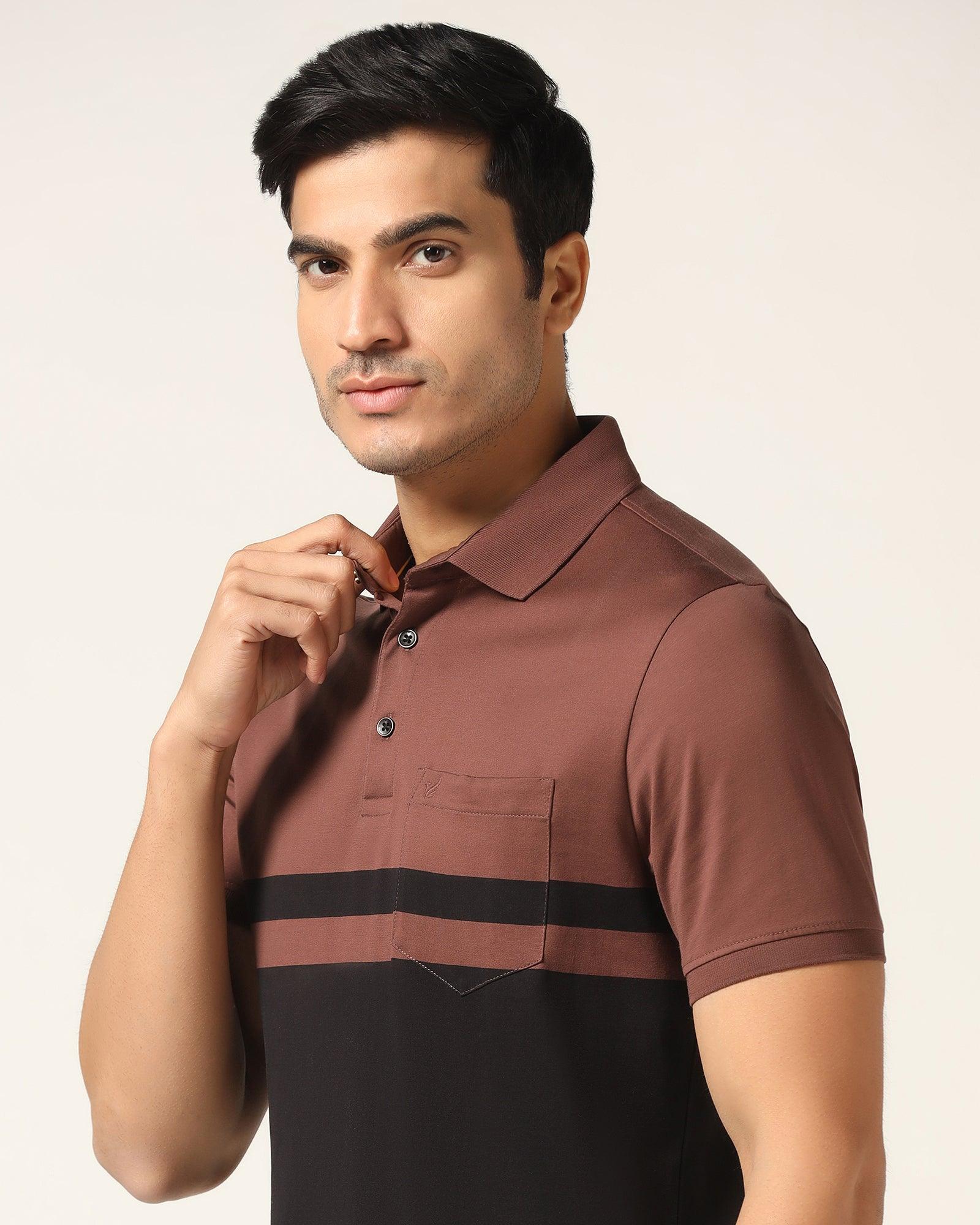 Polo Brown Solid T-Shirt - Ned - Blackberrys