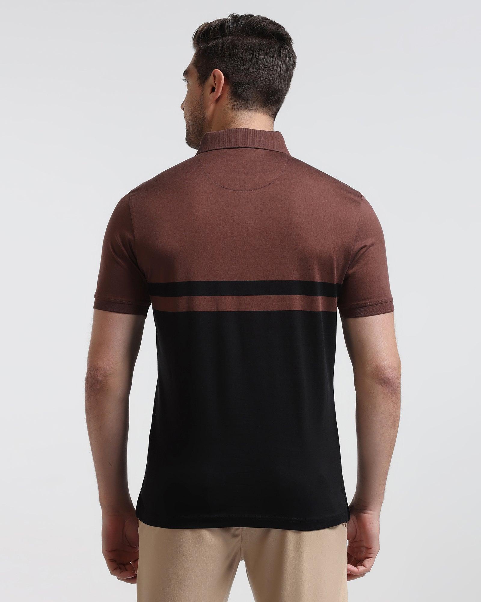 Polo Brown Solid T-Shirt - Ned - Blackberrys