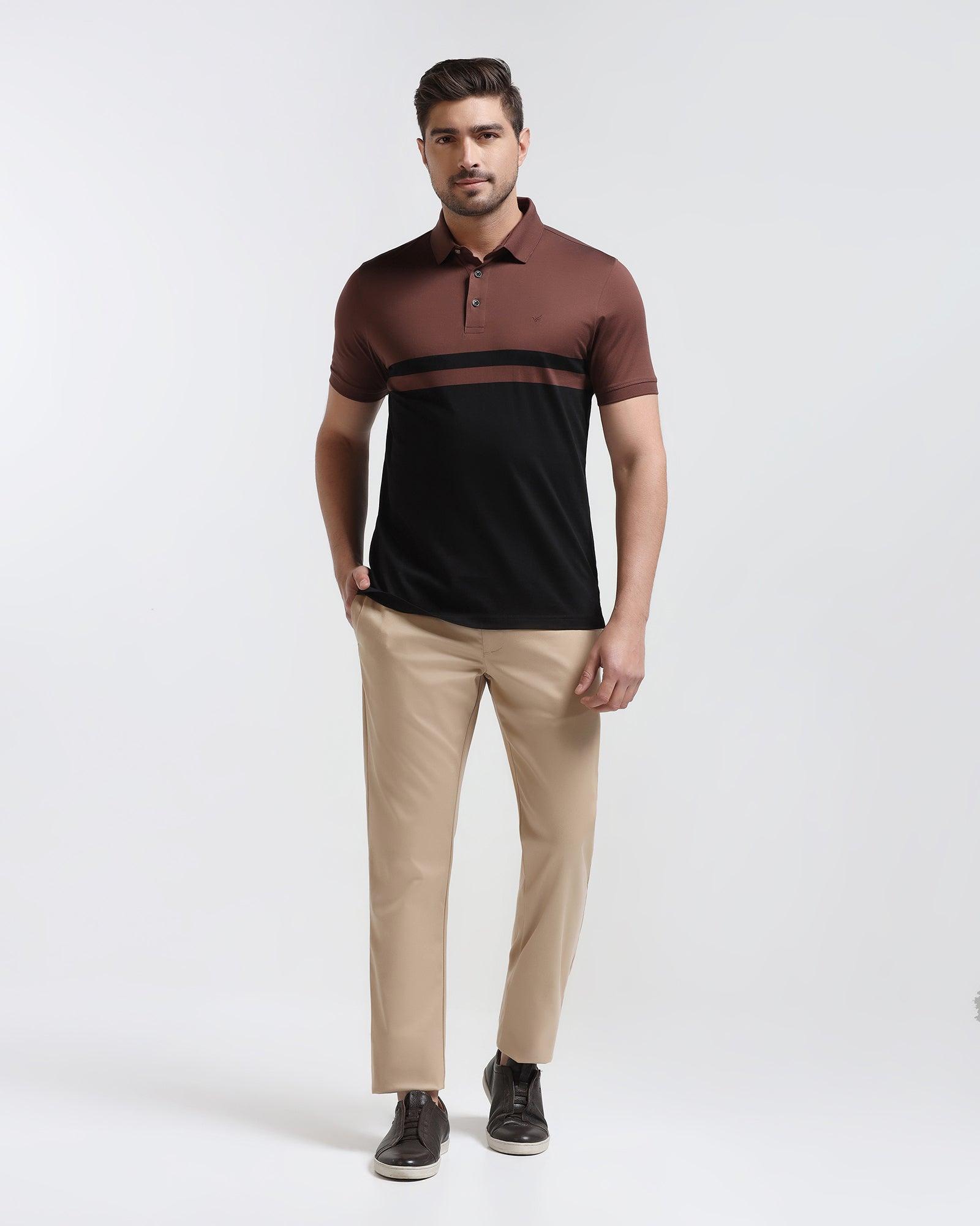 Polo Brown Solid T-Shirt - Ned - Blackberrys