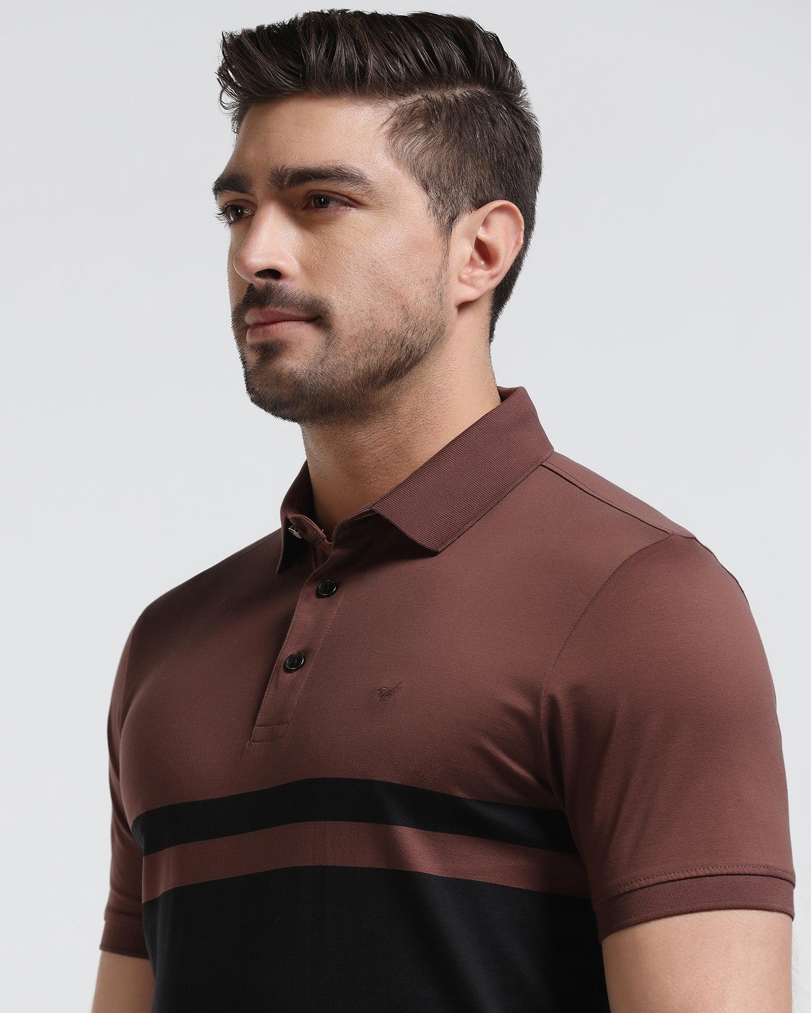 Polo Brown Solid T-Shirt - Ned - Blackberrys