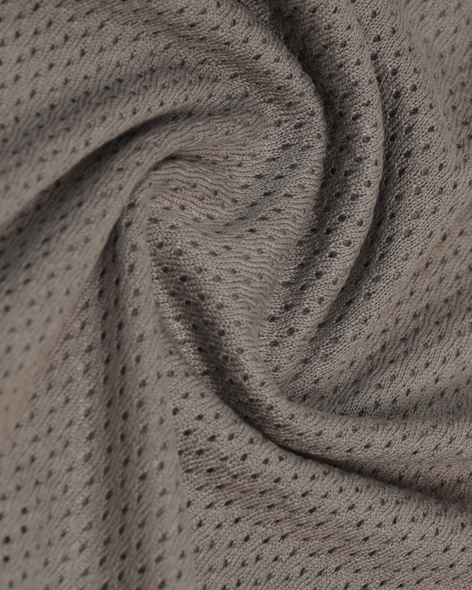 Polo Brown Textured T-Shirt - Mesh