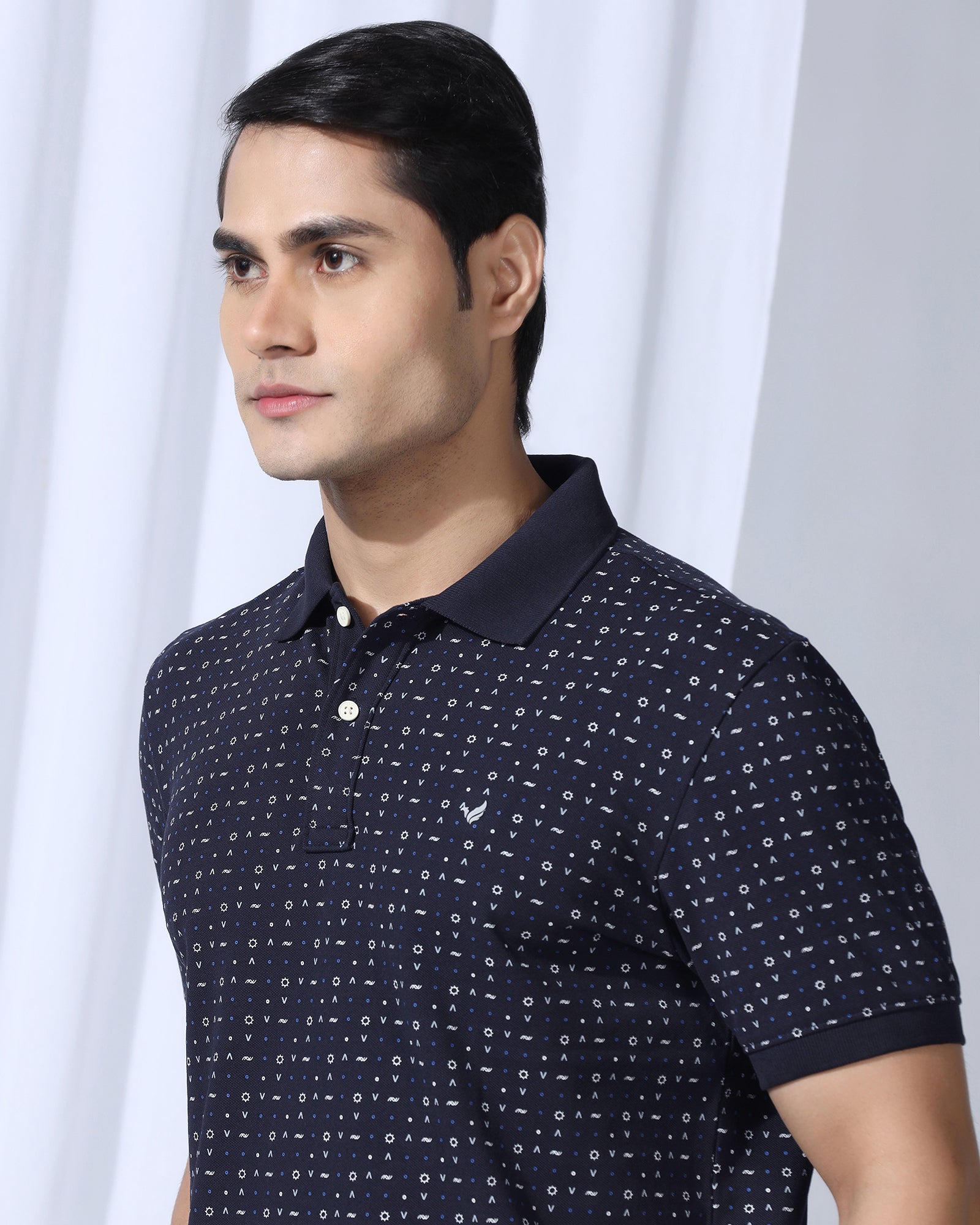 Polo Deep Navy Printed T-Shirt - Arcade