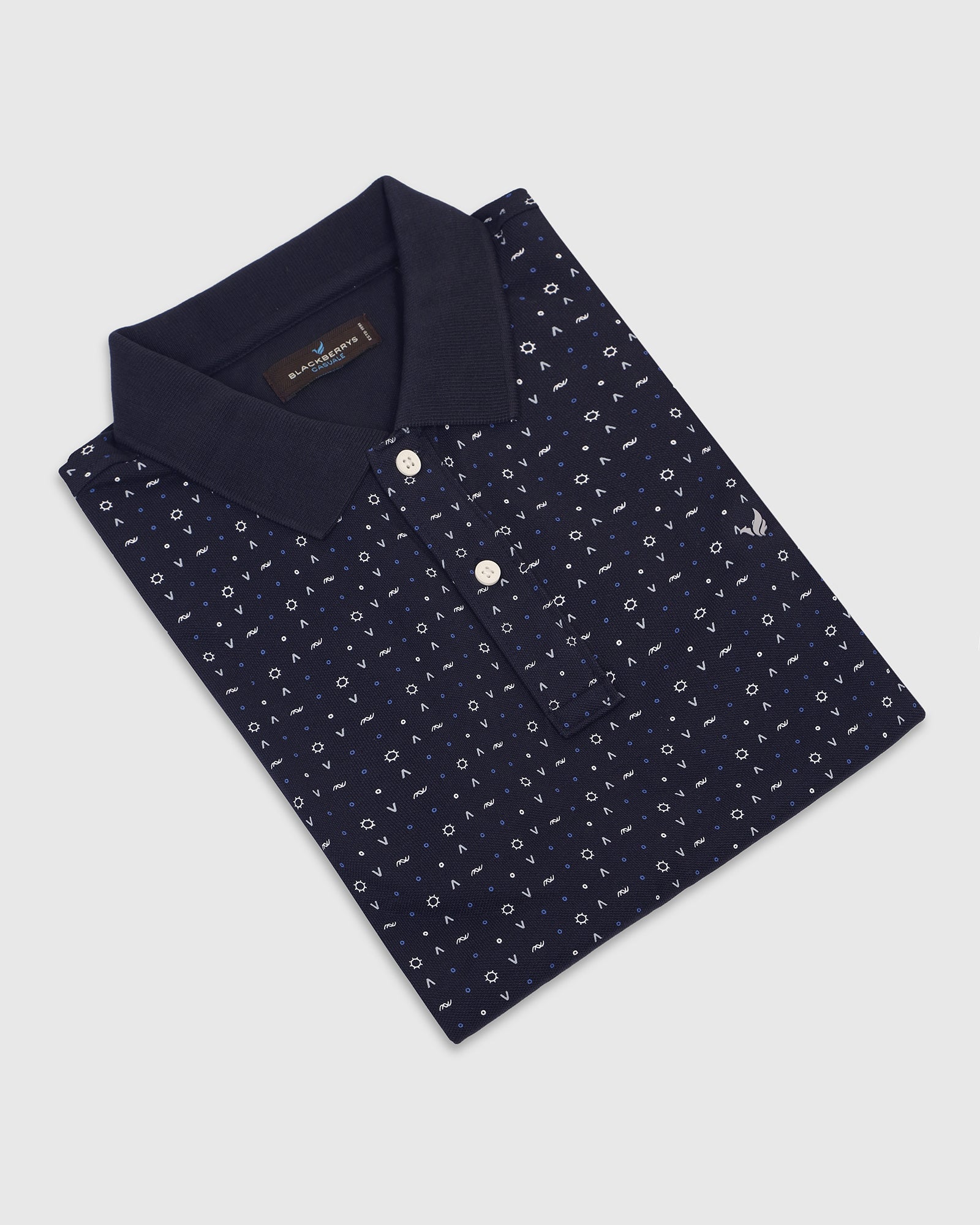 Polo Deep Navy Printed T-Shirt - Arcade