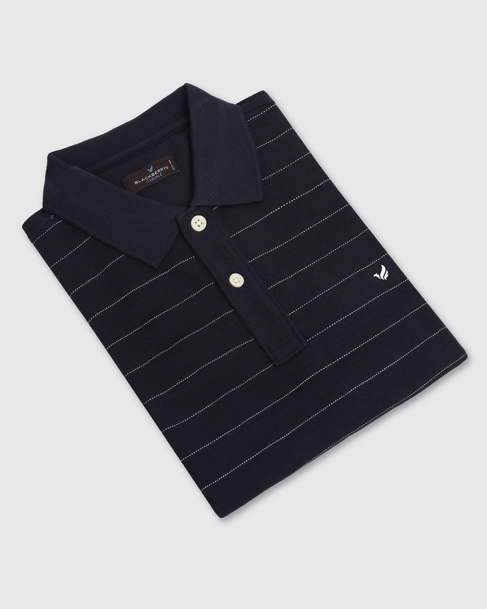 Polo Deep Navy Stripe T-Shirt - Willow