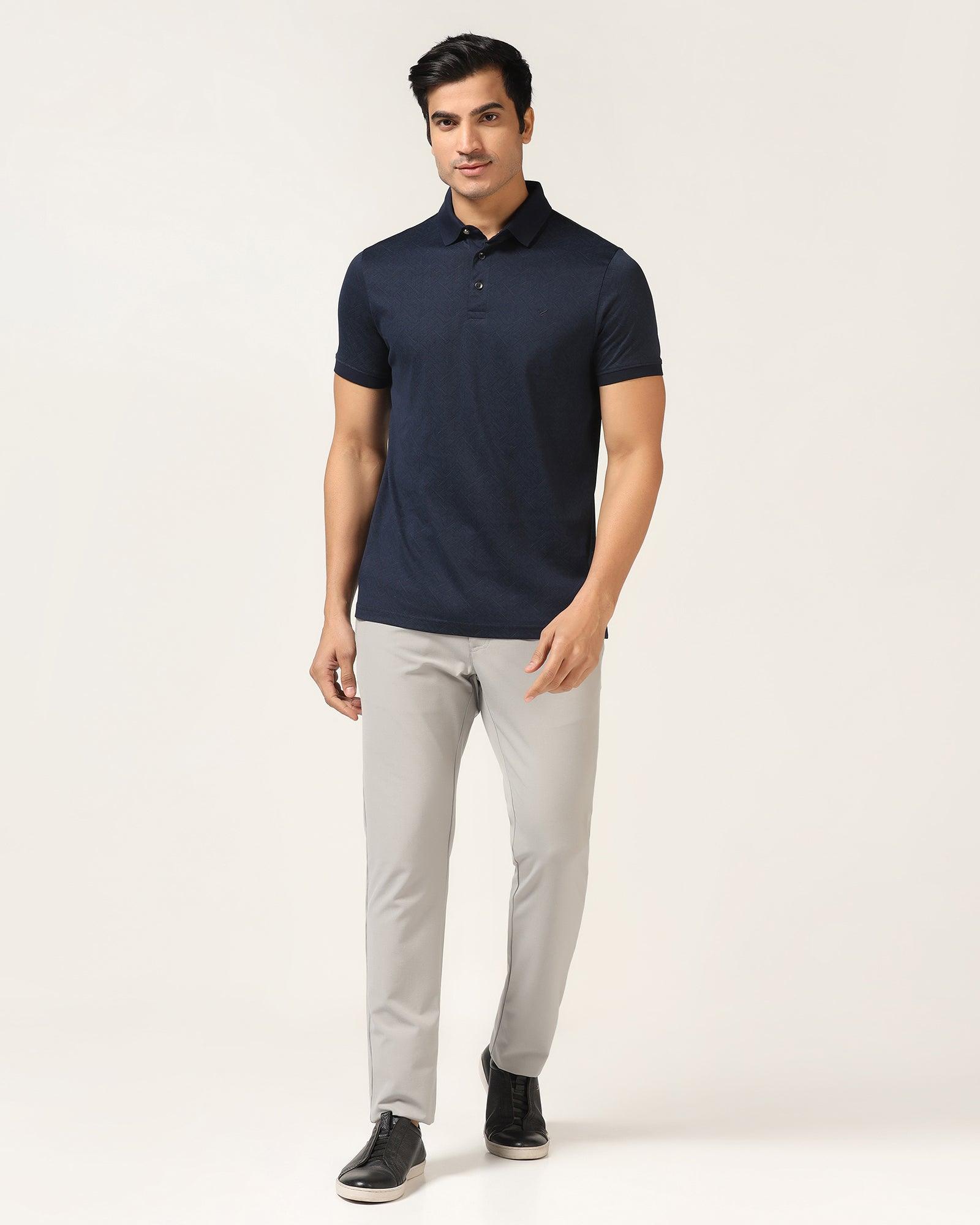 Polo Dress Blue Printed T-Shirt - Bradely - Blackberrys
