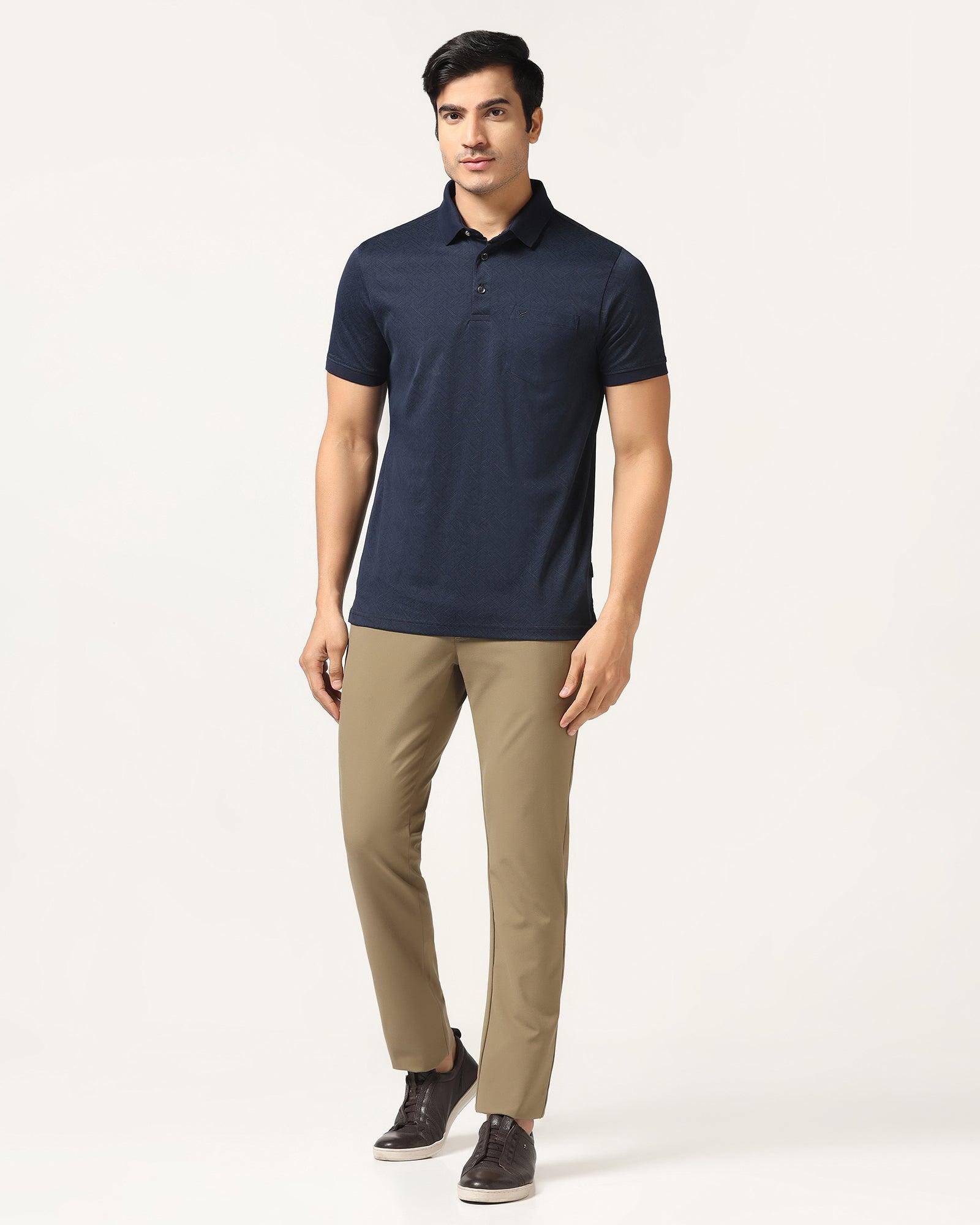 Polo Dress Blue Printed T-Shirt - Bradely - Blackberrys