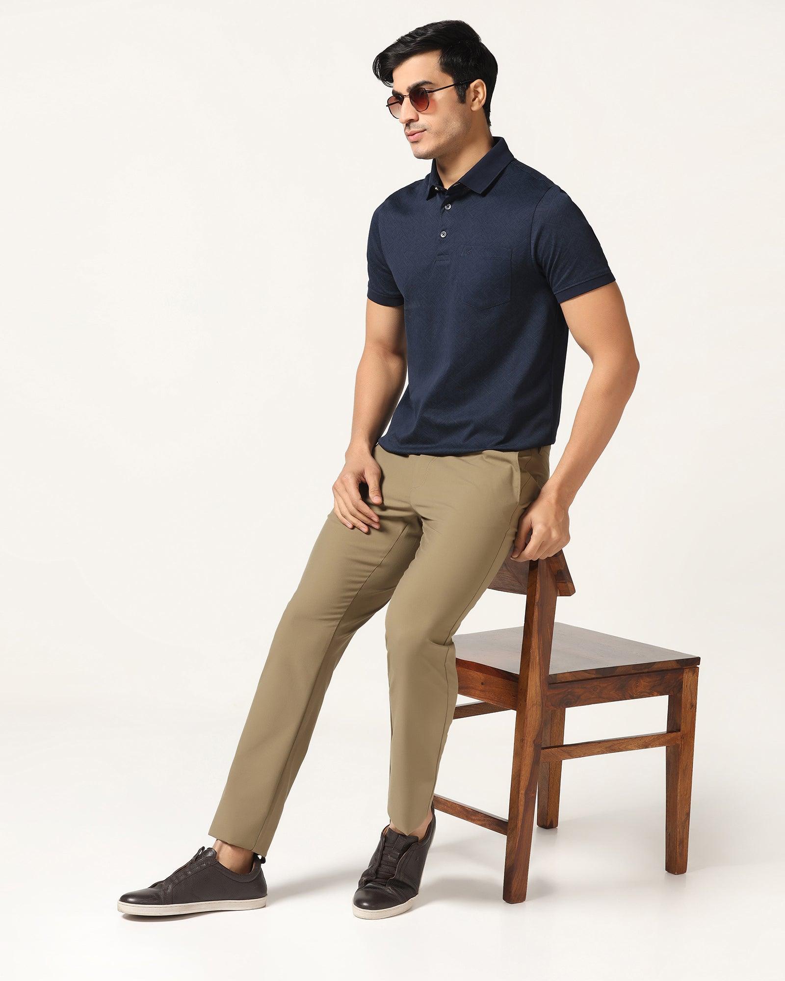 Polo Dress Blue Printed T-Shirt - Bradely - Blackberrys