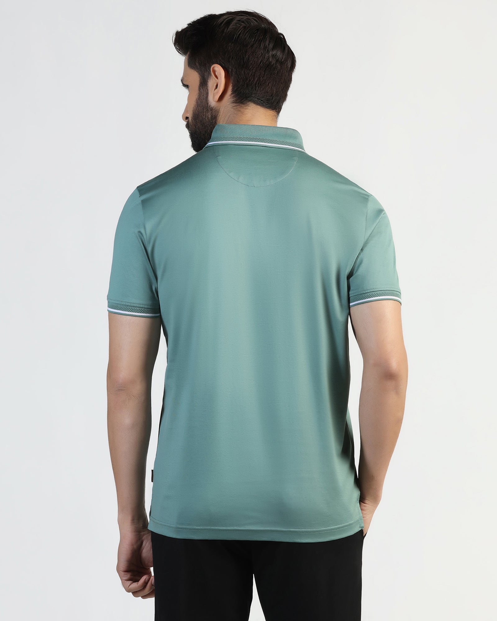Polo Green Solid T-Shirt - Orion