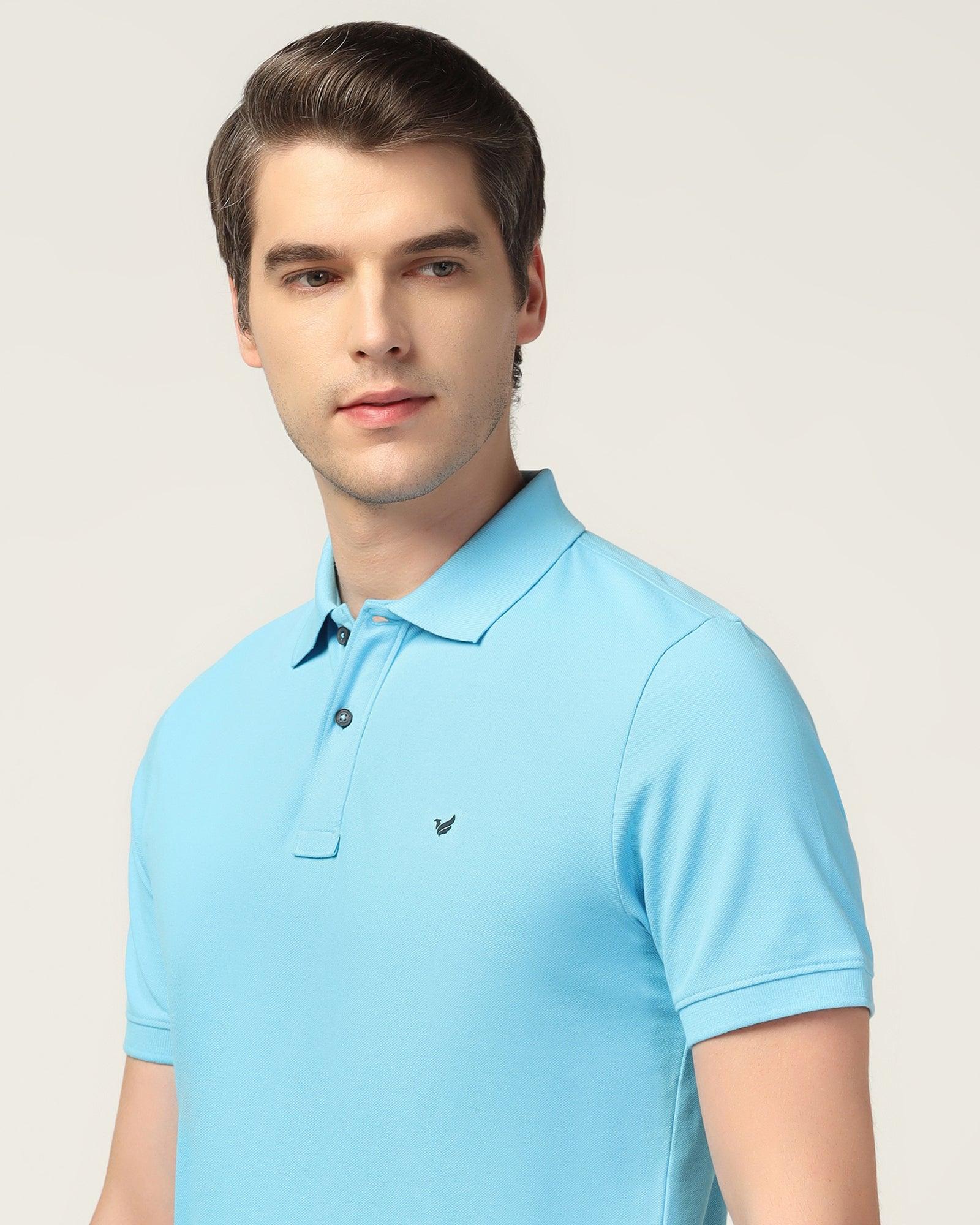Polo Light Blue Solid T-Shirt - Bright - Blackberrys