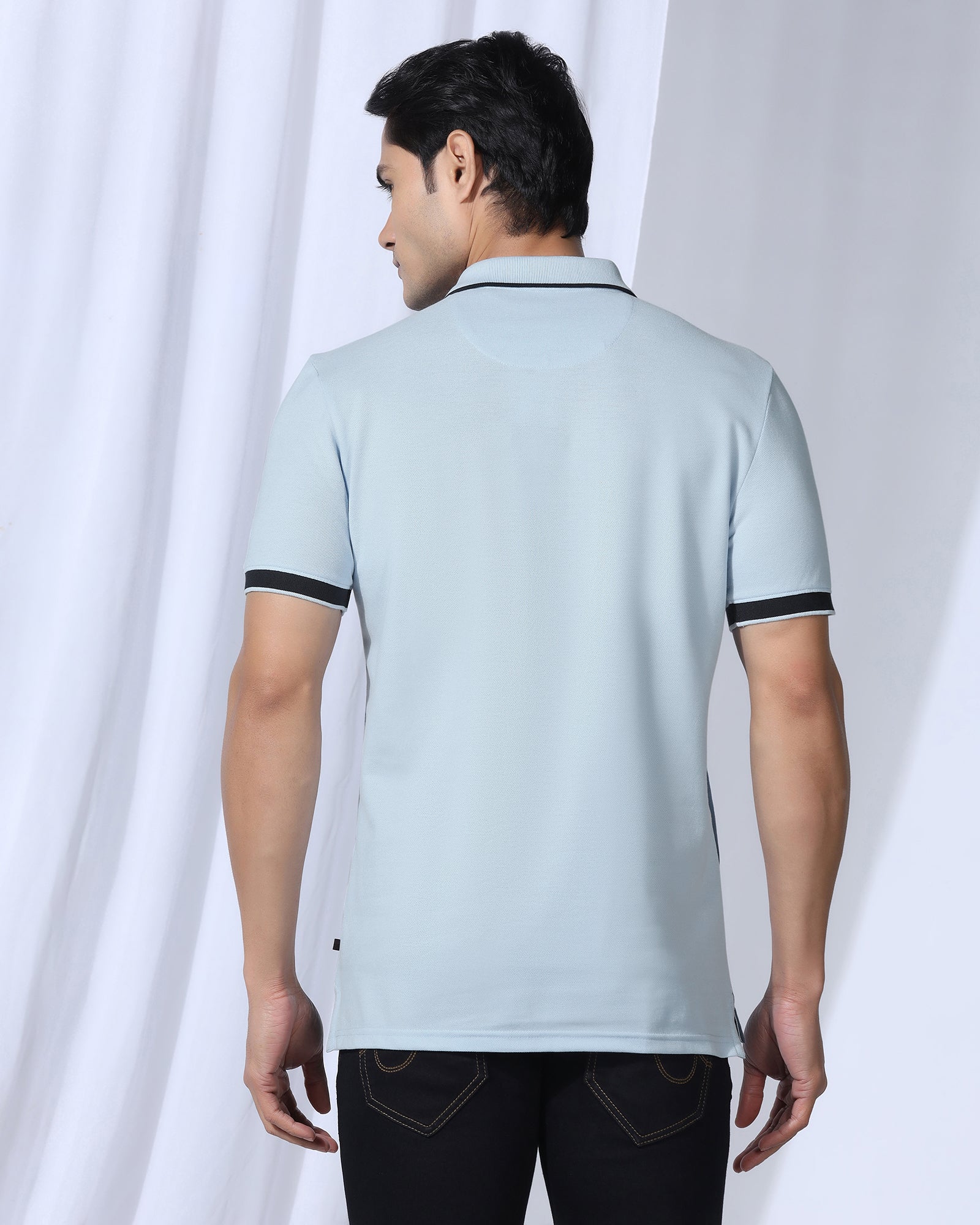 Polo Light Blue Stripe T-Shirt - Oriono