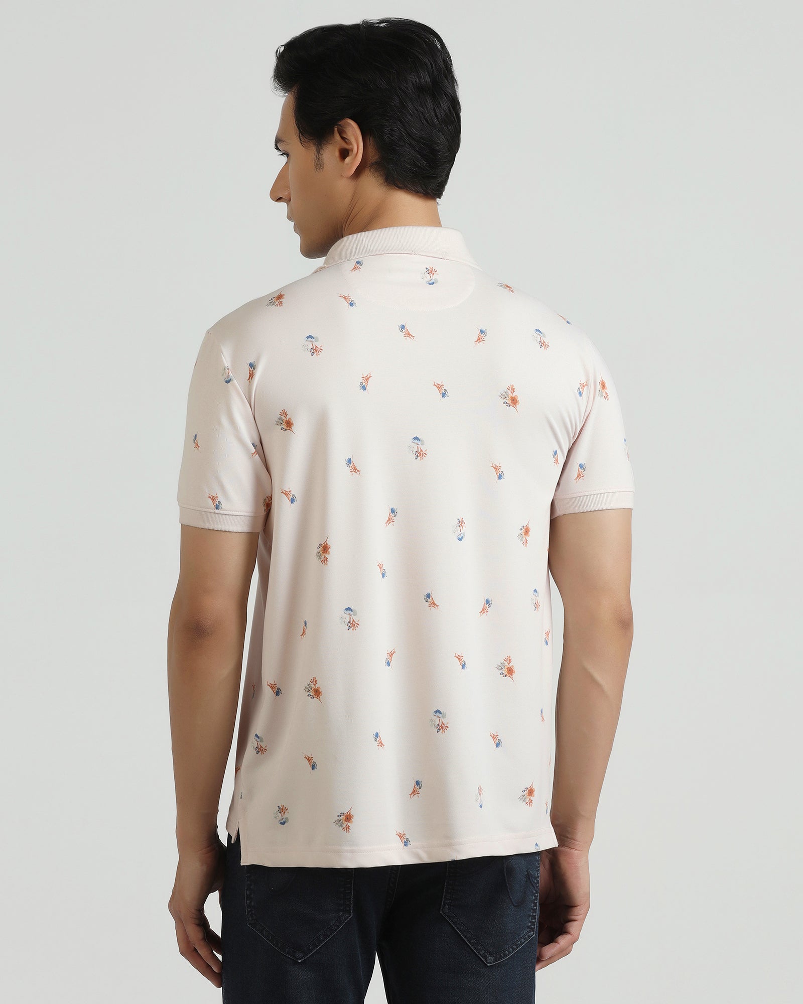 Polo Light Pink Printed T-Shirt - Depp