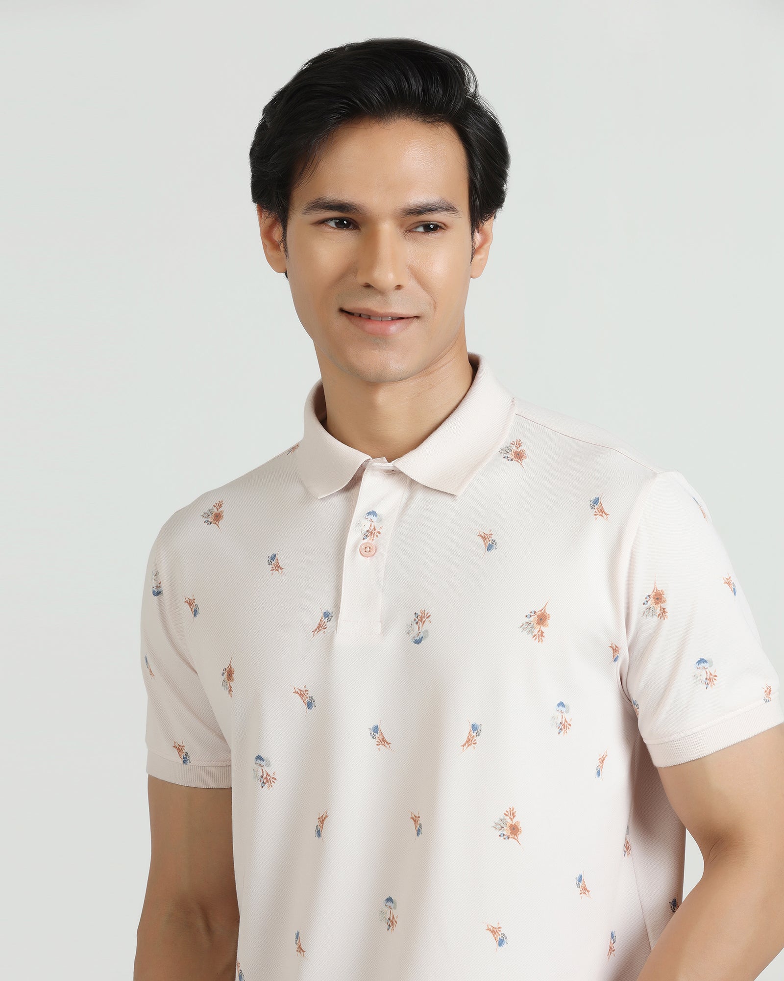 Polo Light Pink Printed T-Shirt - Depp