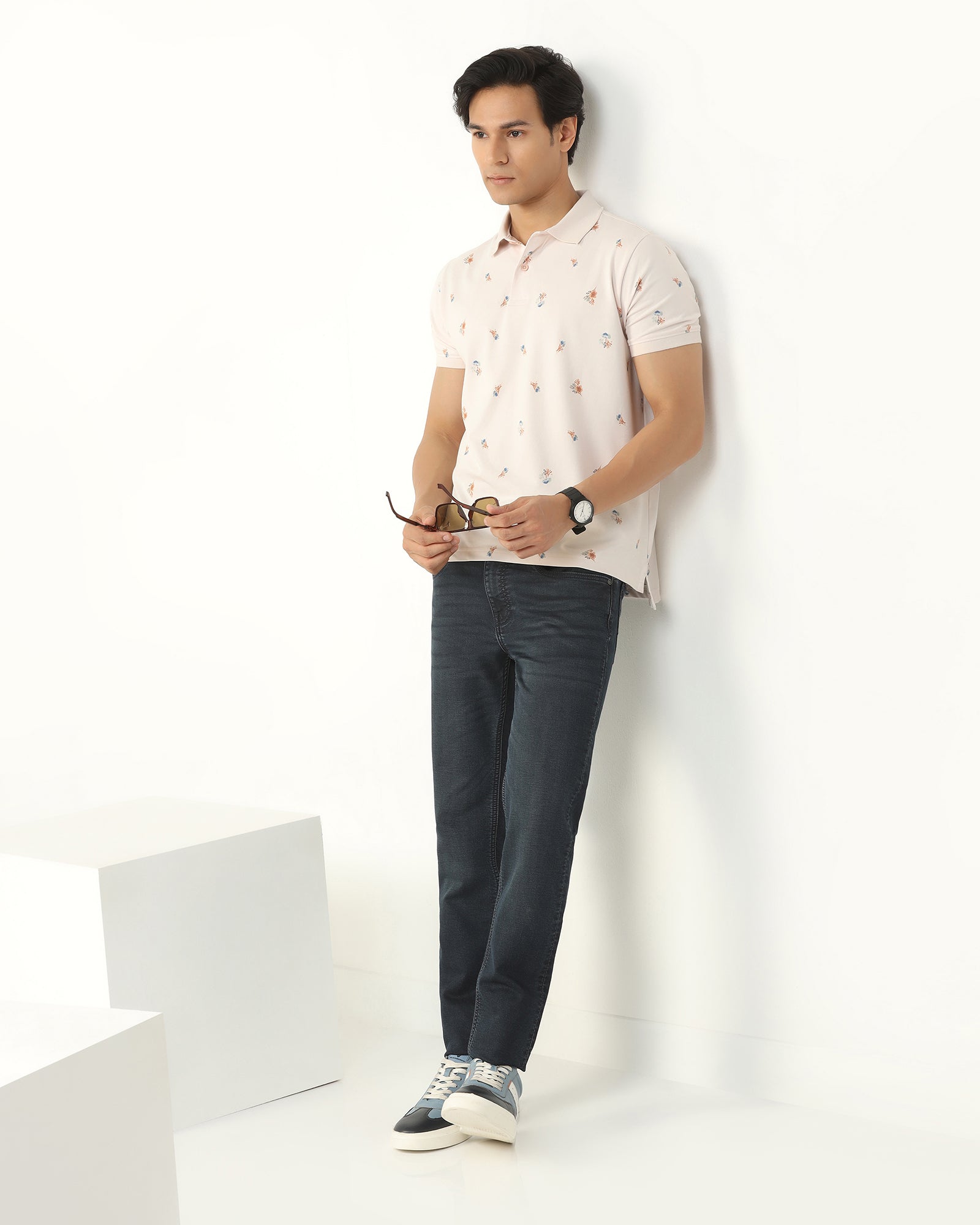 Polo Light Pink Printed T-Shirt - Depp