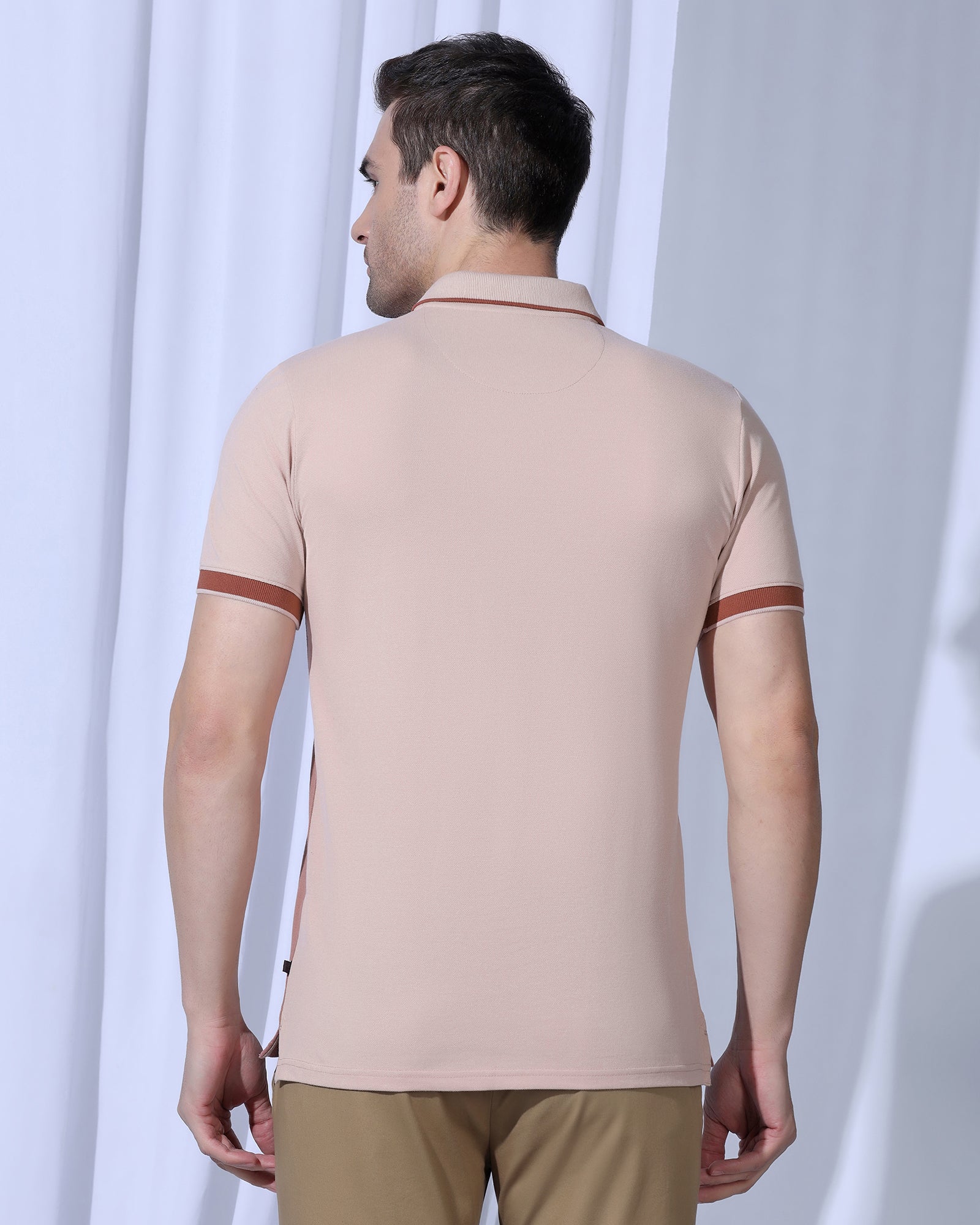 Polo Light Pink Printed T-Shirt - Oriono