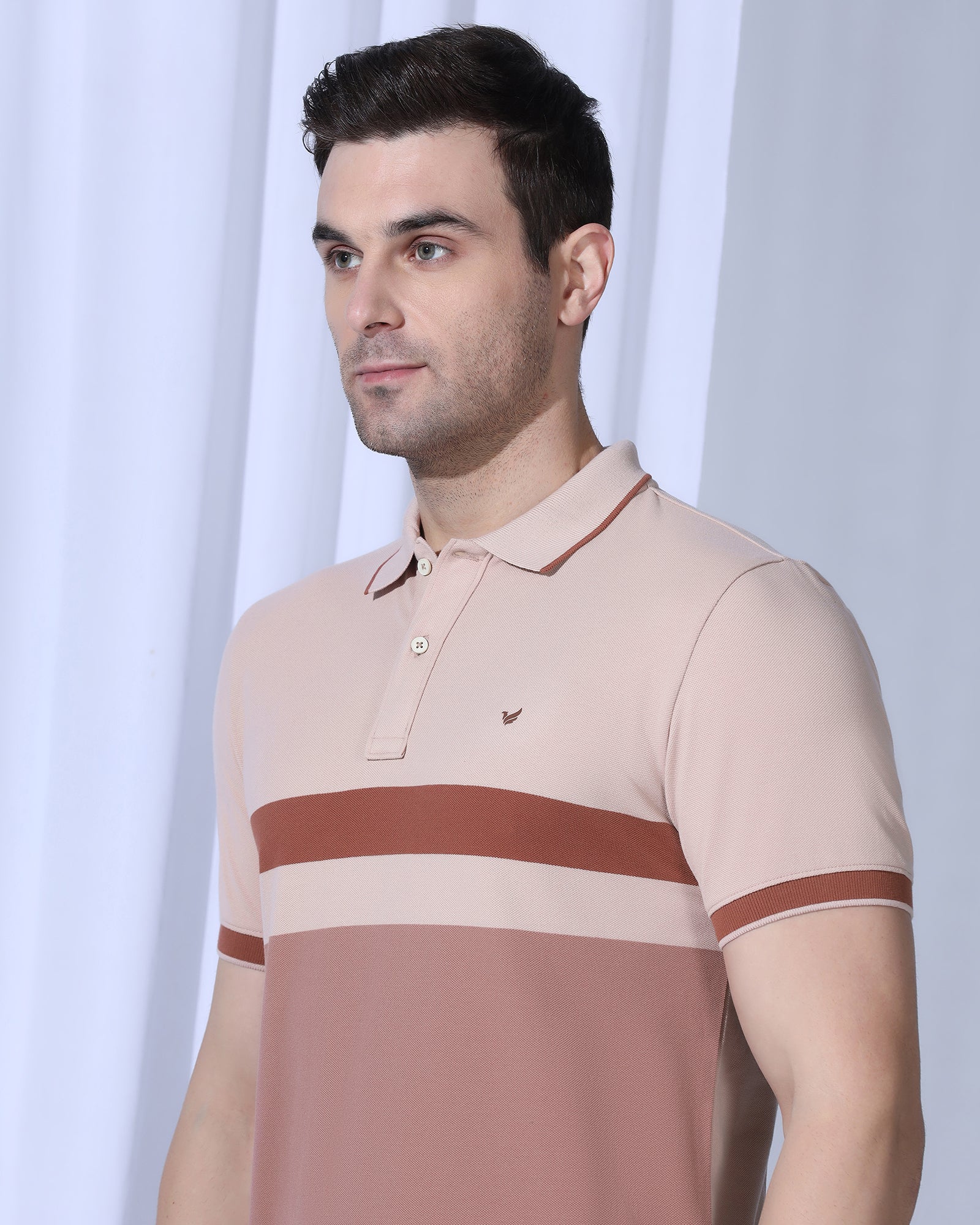 Polo Light Pink Printed T-Shirt - Oriono