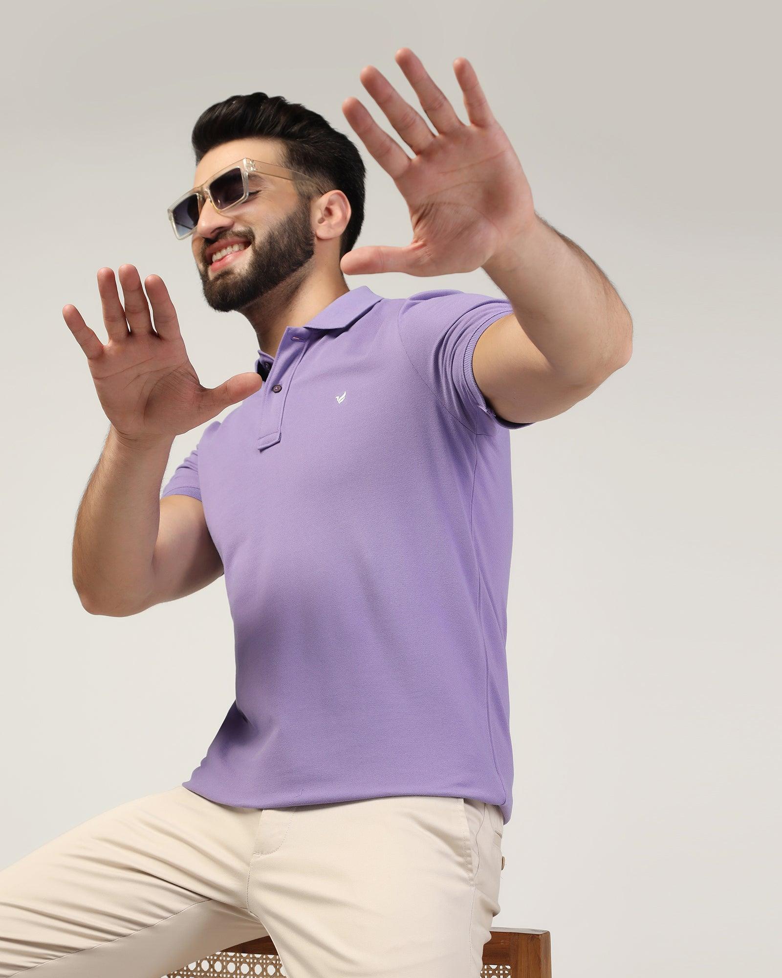Polo Light Purple Solid T-Shirt - Bright - Blackberrys
