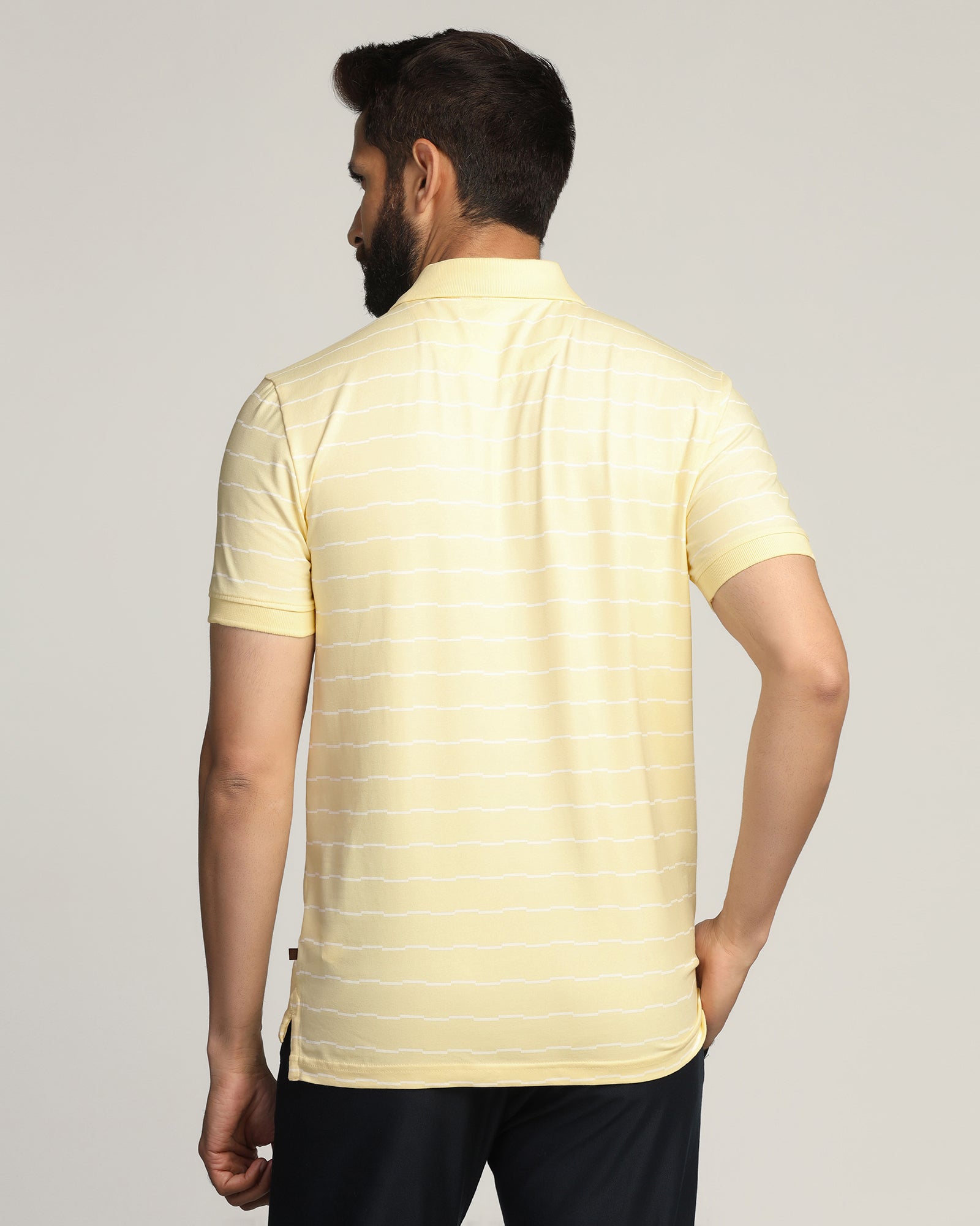 Polo Light Yellow Stripe T-Shirt - Sail