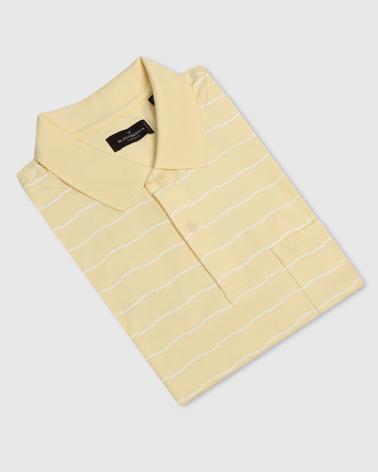 Polo Light Yellow Stripe T-Shirt - Sail
