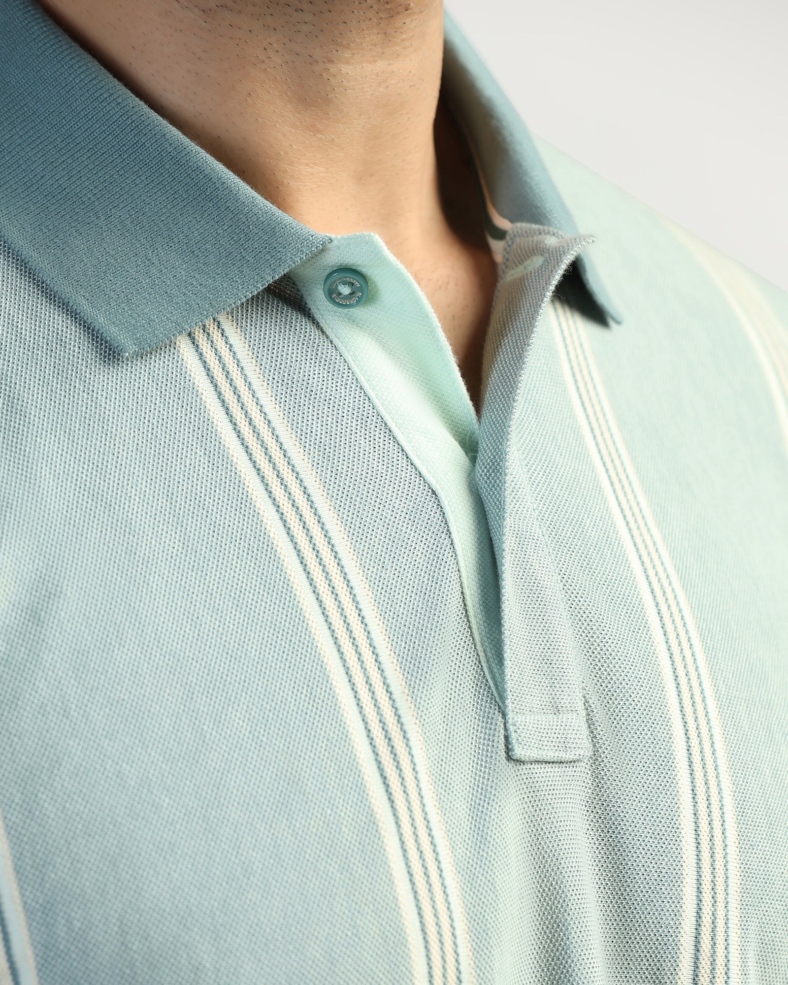 Polo Mint Stripe T-Shirt - Cape