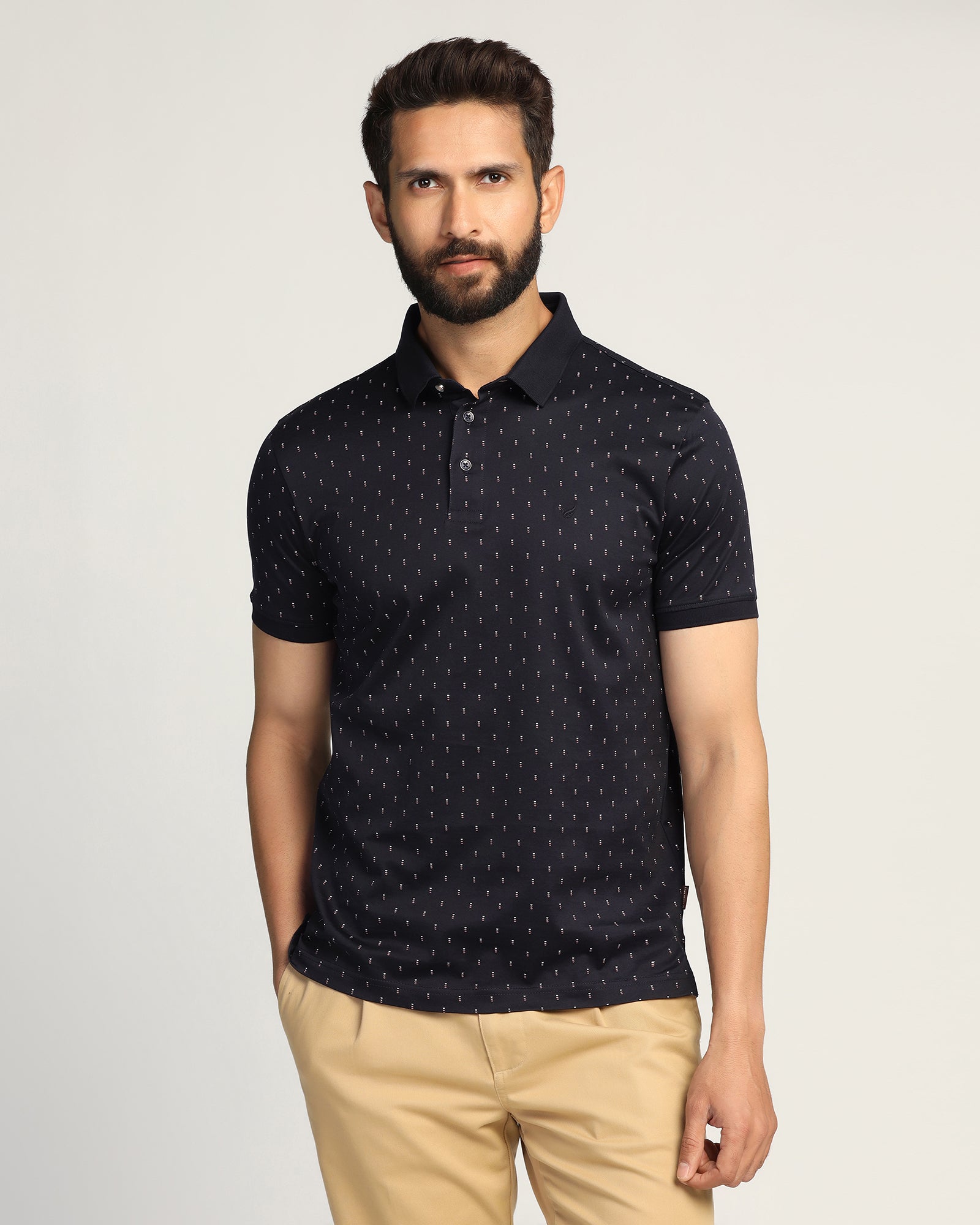 Polo Navy Printed T-Shirt - Hala