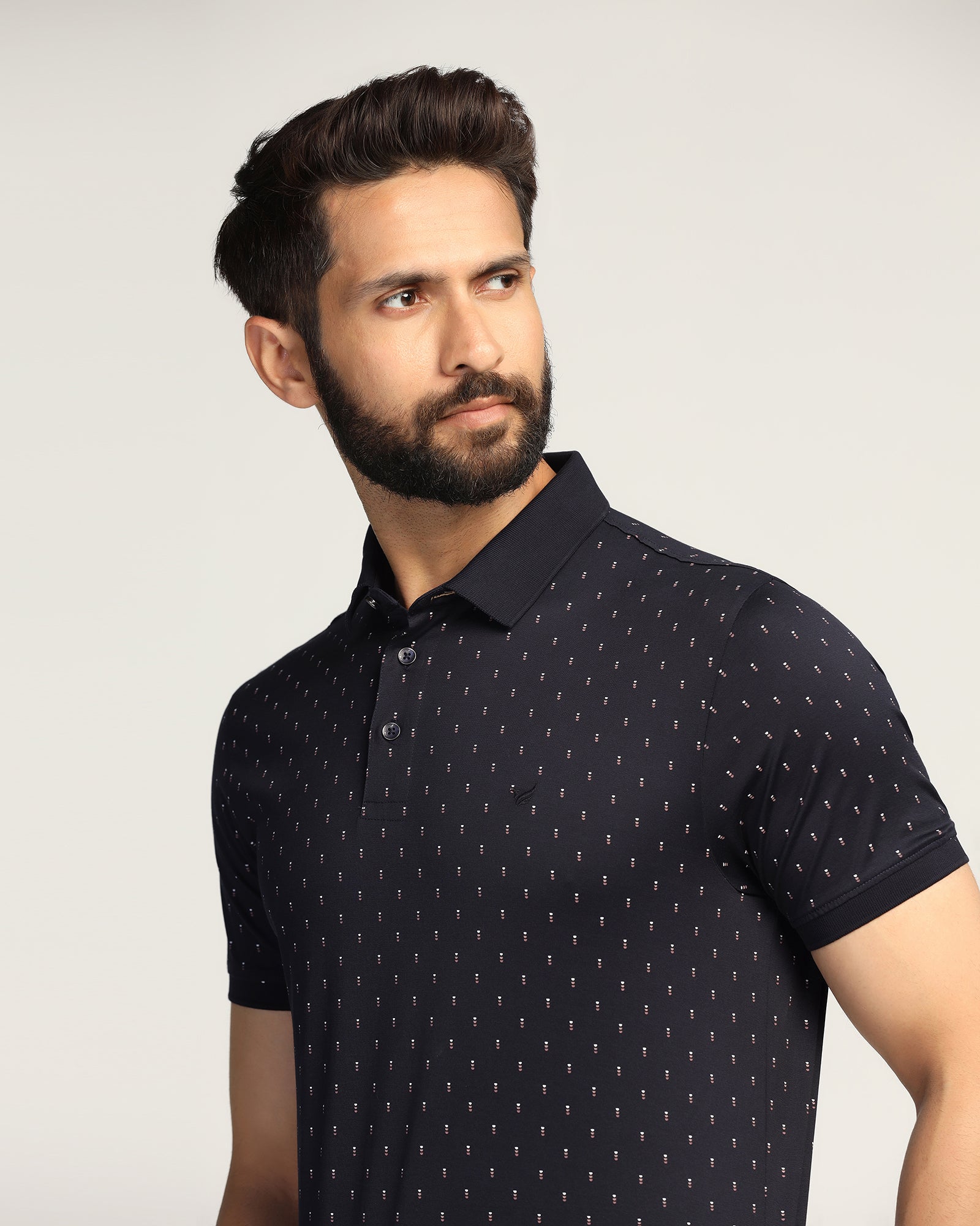 Polo Navy Printed T-Shirt - Hala