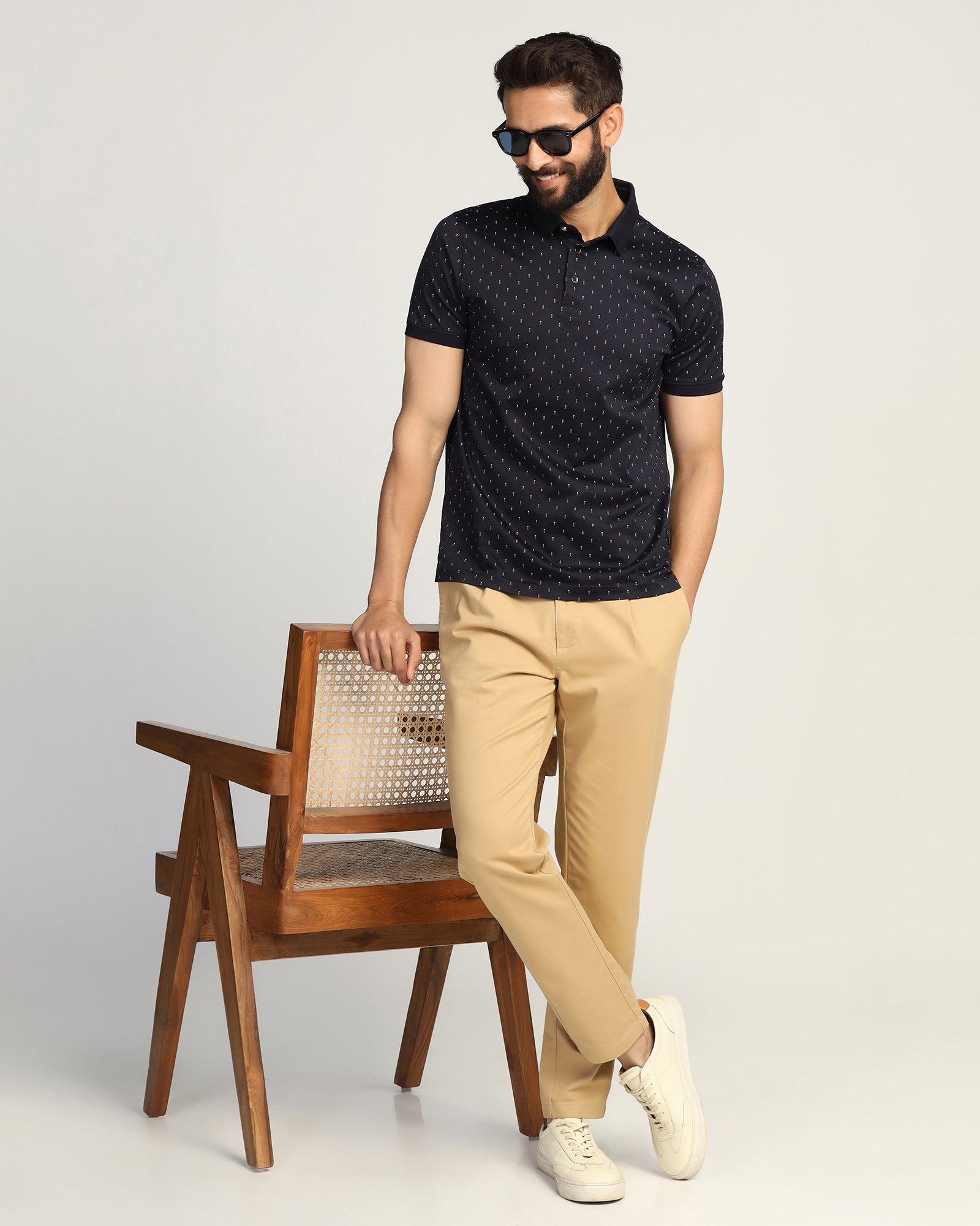 Polo Navy Printed T-Shirt - Hala