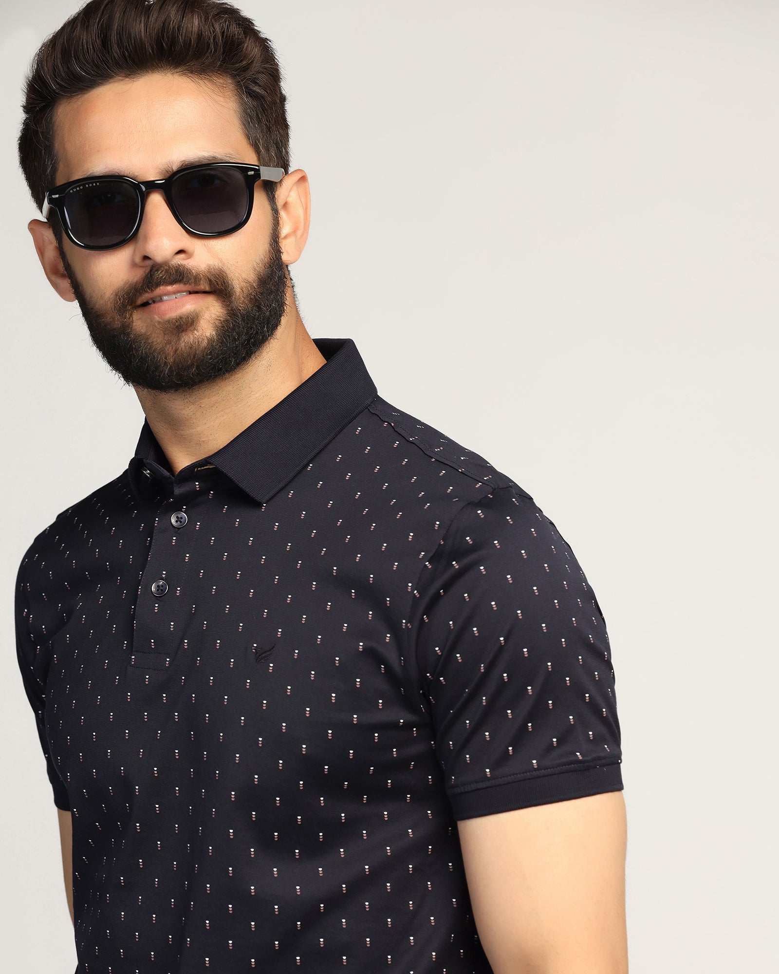 Polo Navy Printed T-Shirt - Hala