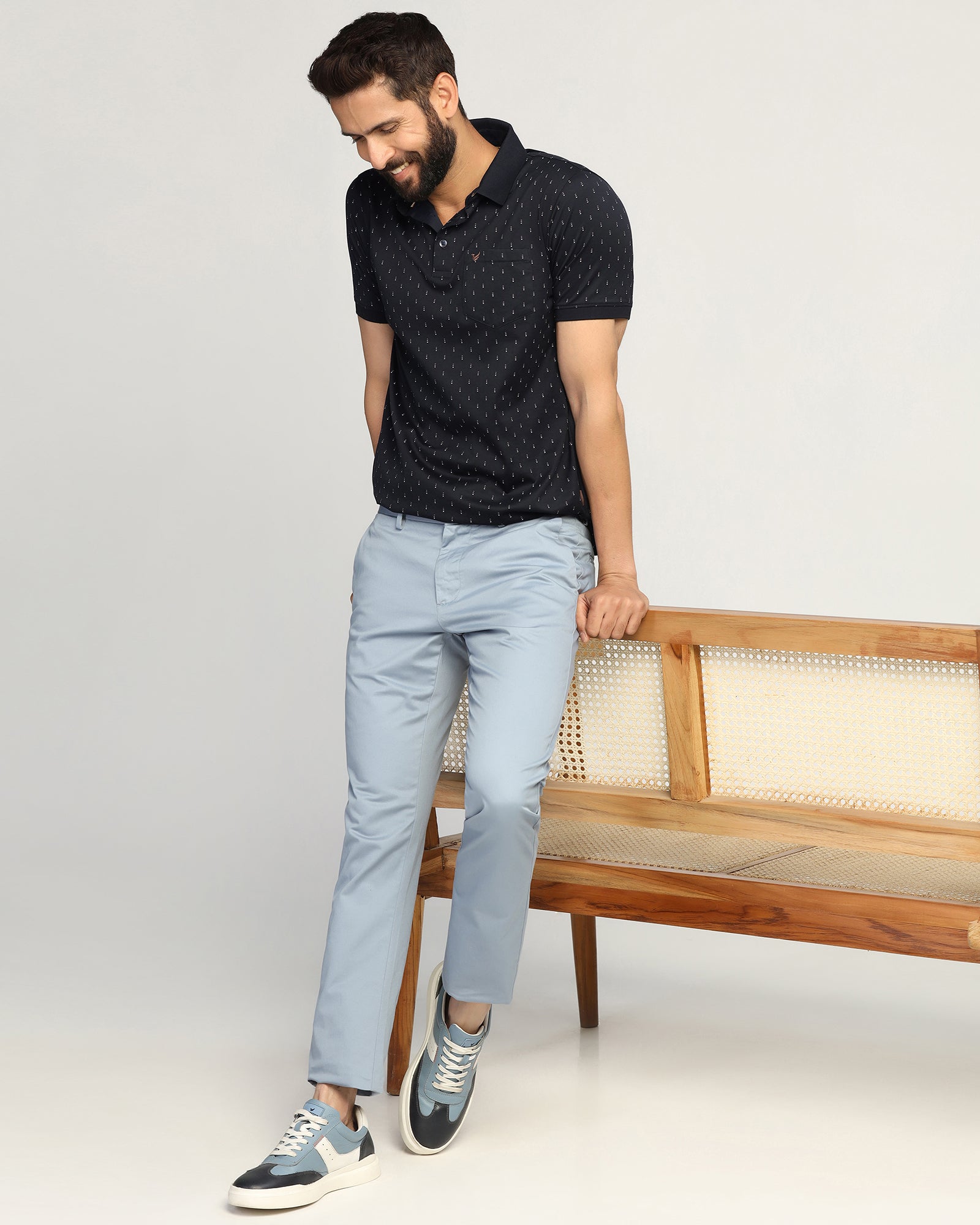 Polo Navy Printed T-Shirt - Hala