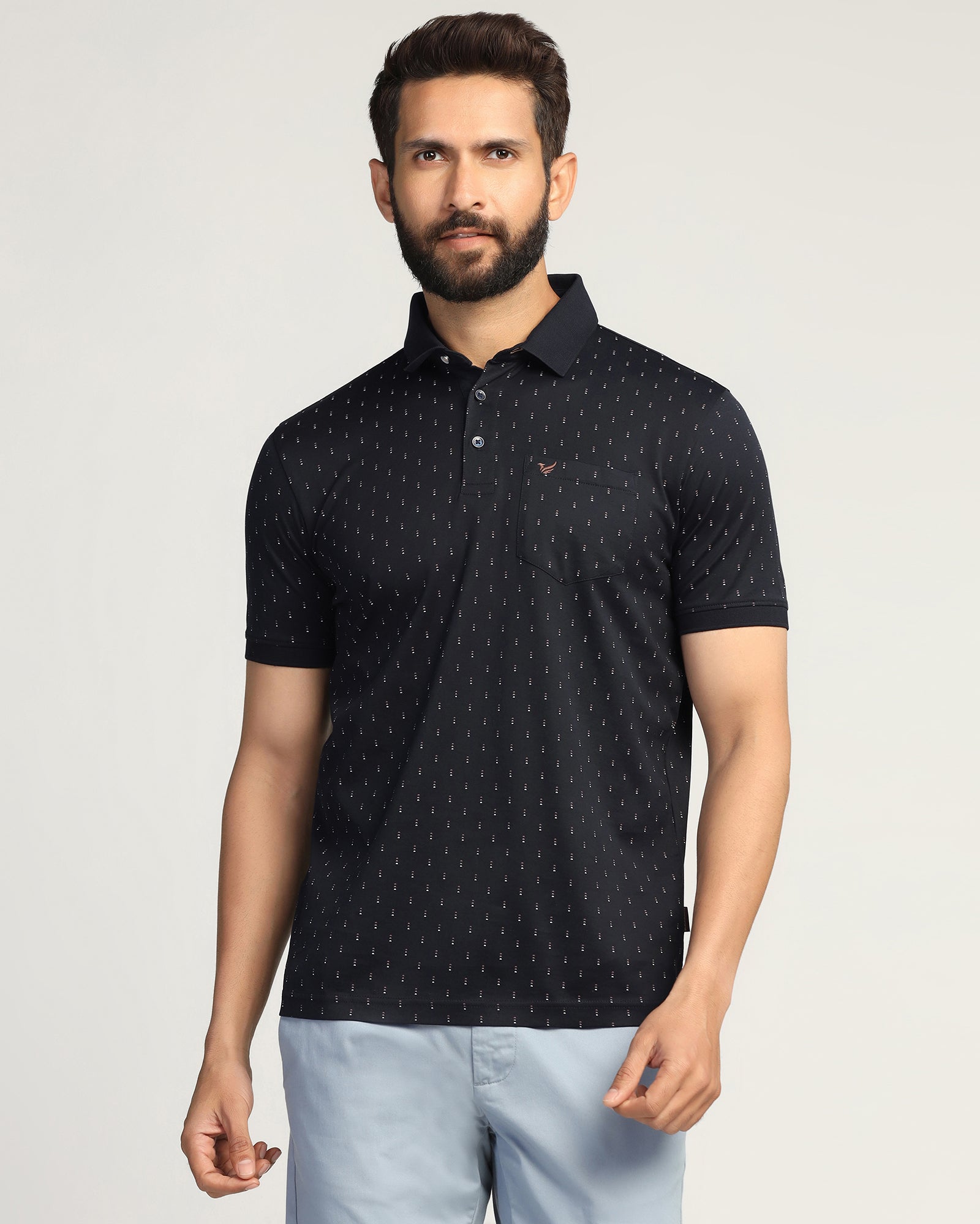 Polo Navy Printed T-Shirt - Hala
