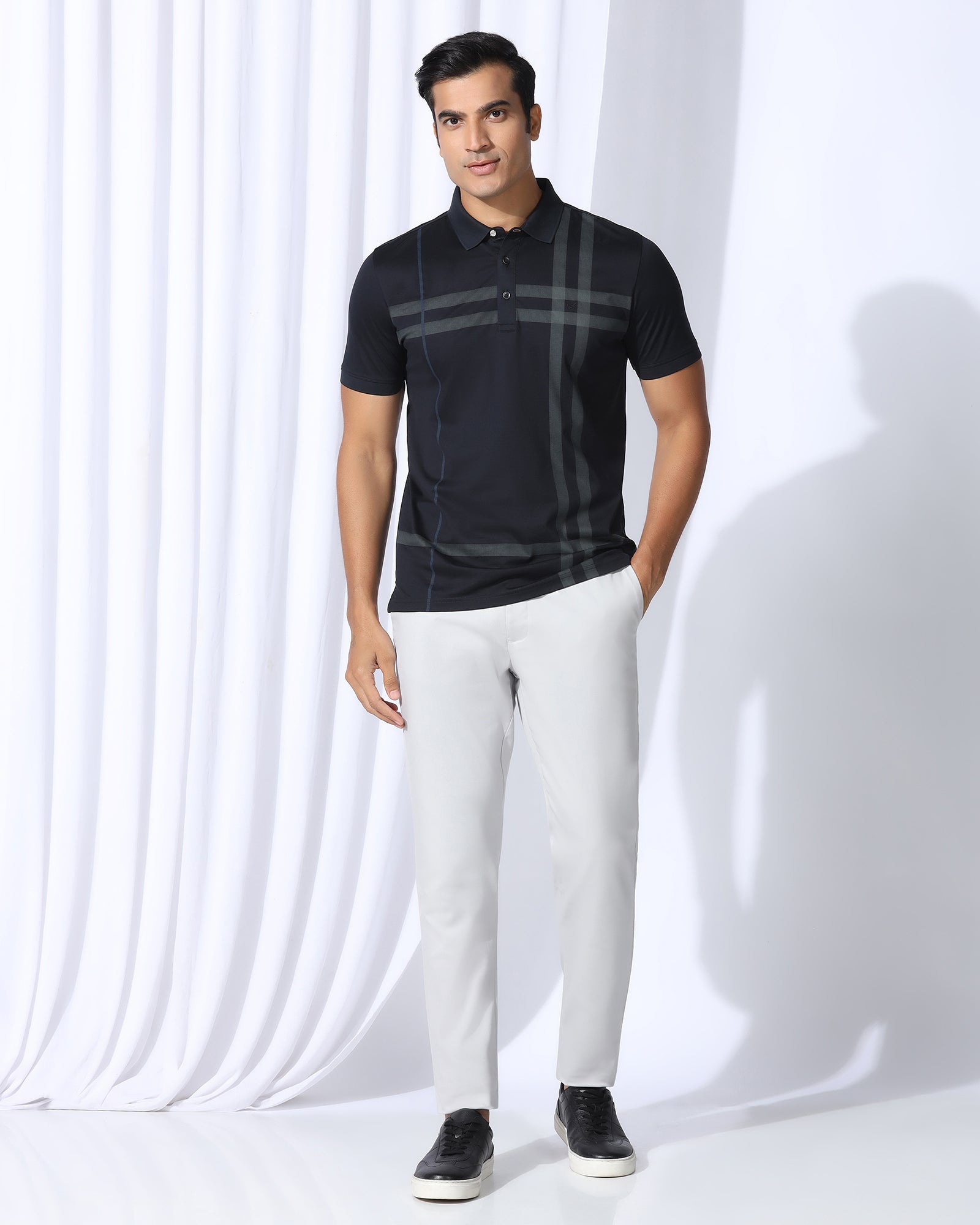 Polo Navy Printed T-Shirt - Saddy